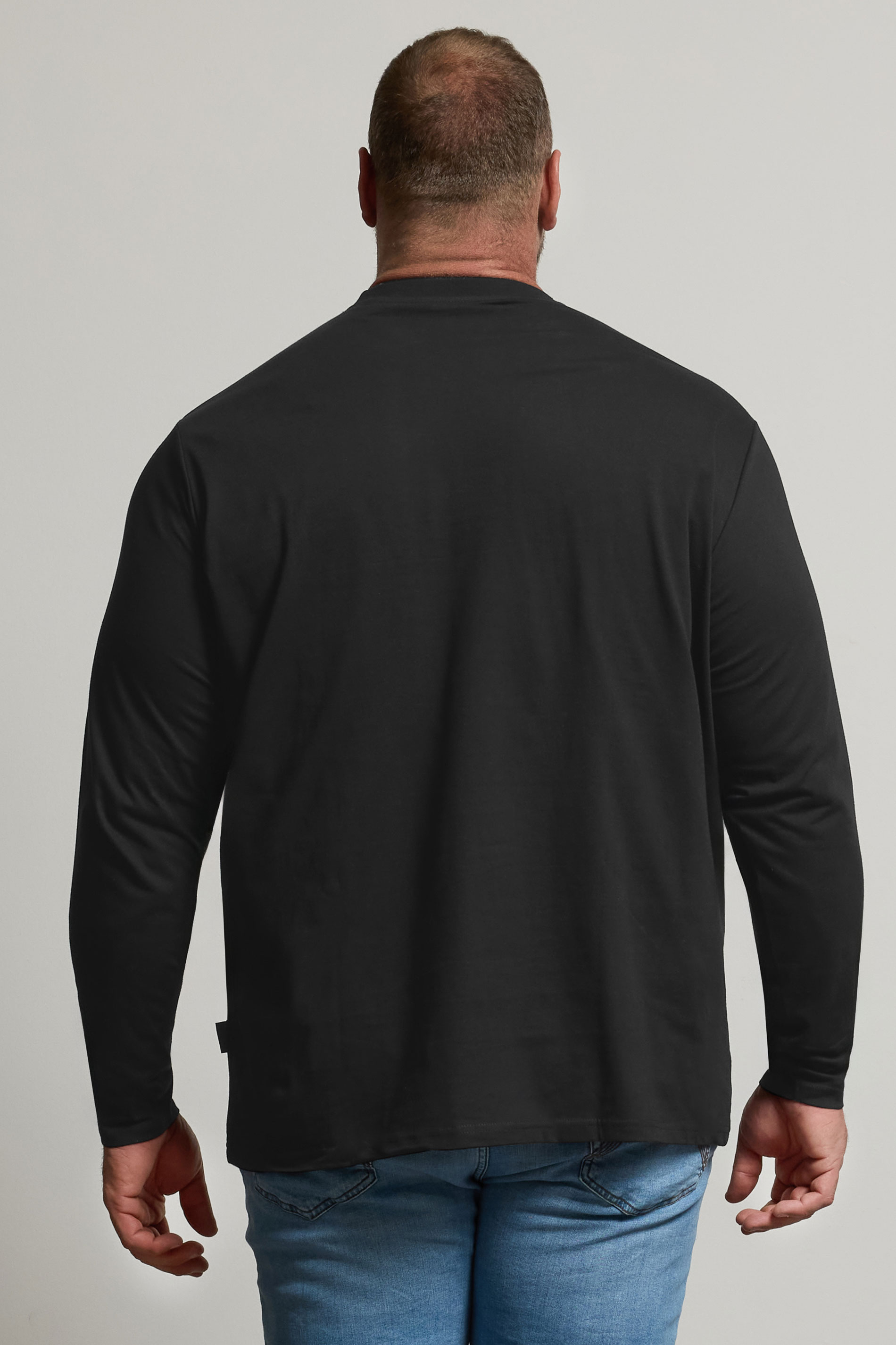 BadRhino Black Plain Long Sleeve T-Shirt | BadRhino 3
