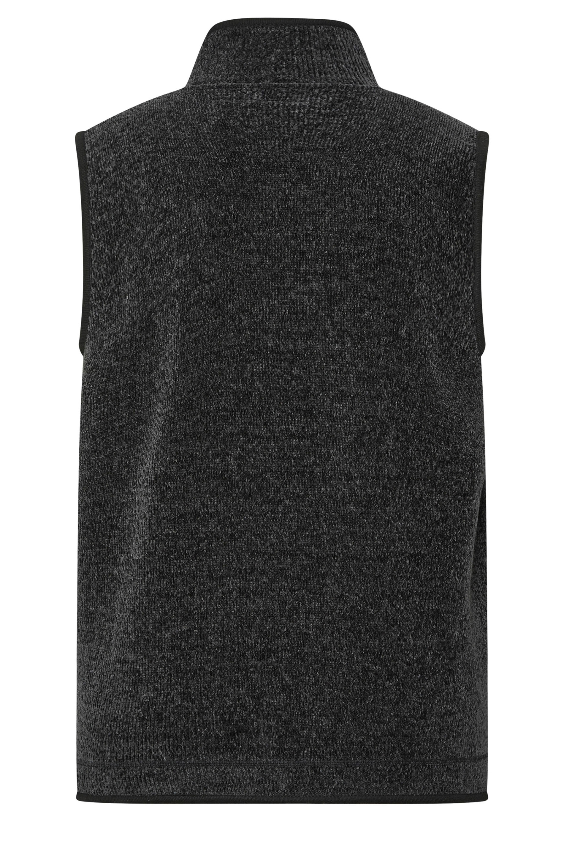 BadRhino Big & Tall Grey Fleece Pocket Gilet | BadRhino 7