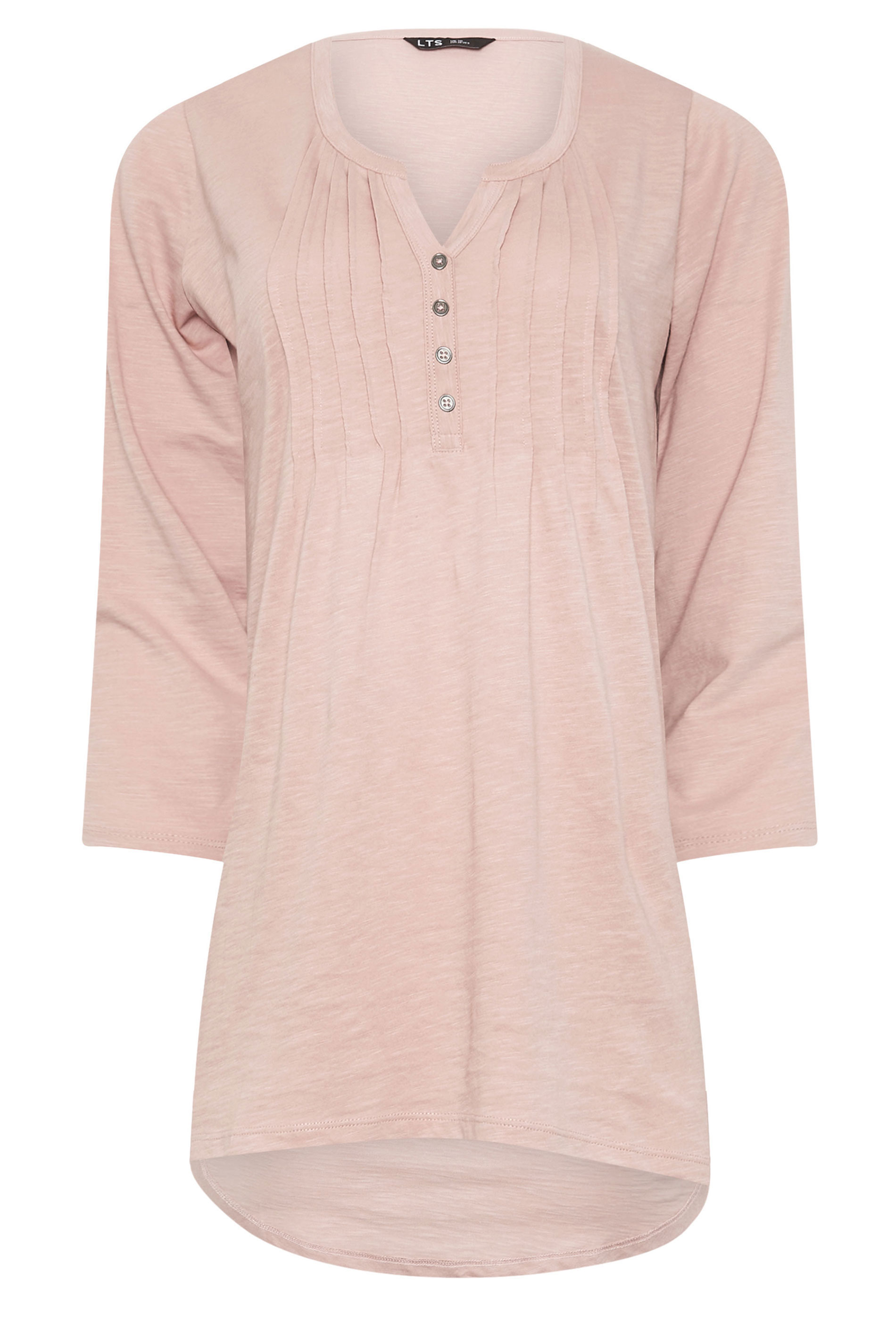 LTS Tall 2 PACK Light Pink & Blue Henley Tops | Long Tall Sally 9