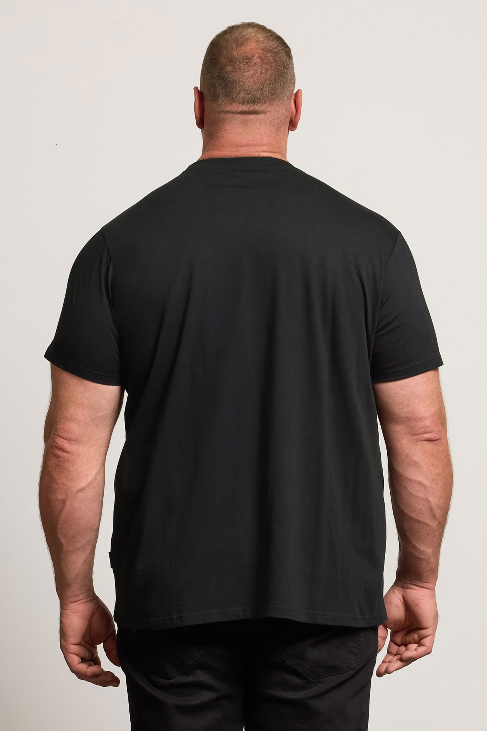 BadRhino Big & Tall Black Skull & Snake Print Graphic T-Shirt 3