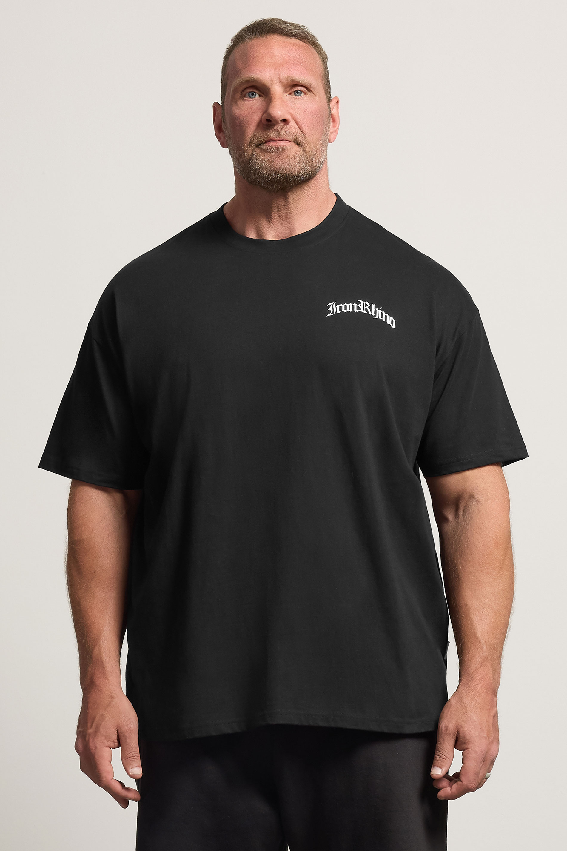 IronRhino Big & Tall Black Old English T-Shirt | BadRhino 3