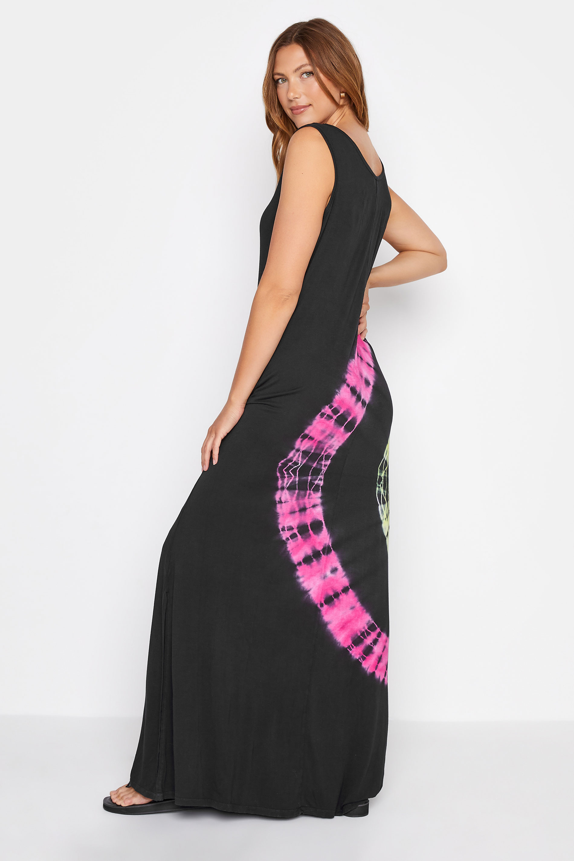 LTS Tall Women's Black Tie Dye Maxi Dress | Long Tall Sally  3