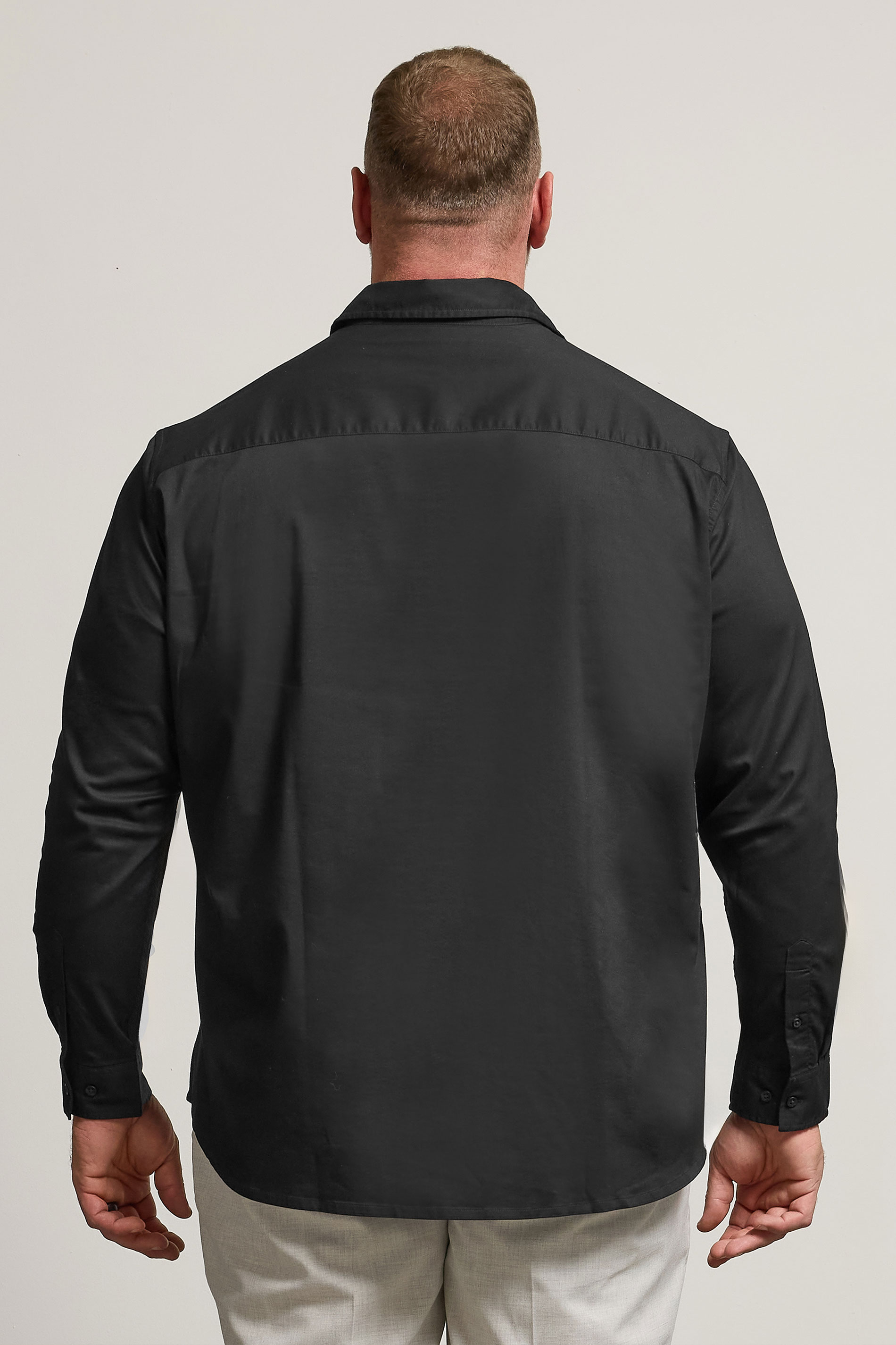 BadRhino Big & Tall Black Stretch Long Sleeve Shirt | BadRhino 4