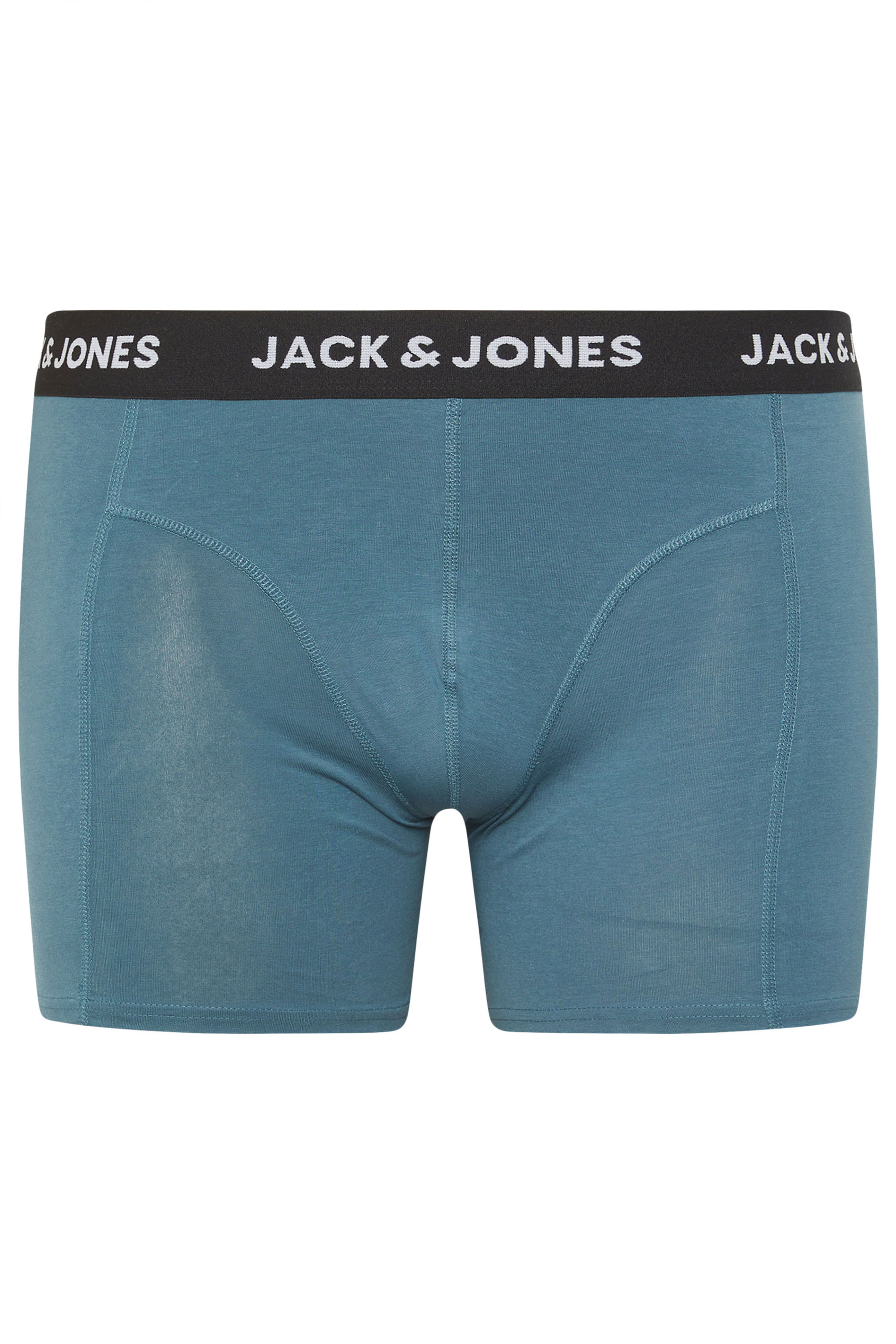 JACK & JONES Big & Tall 3 PACK Blue & Skull Print Boxers | BadRhino 8