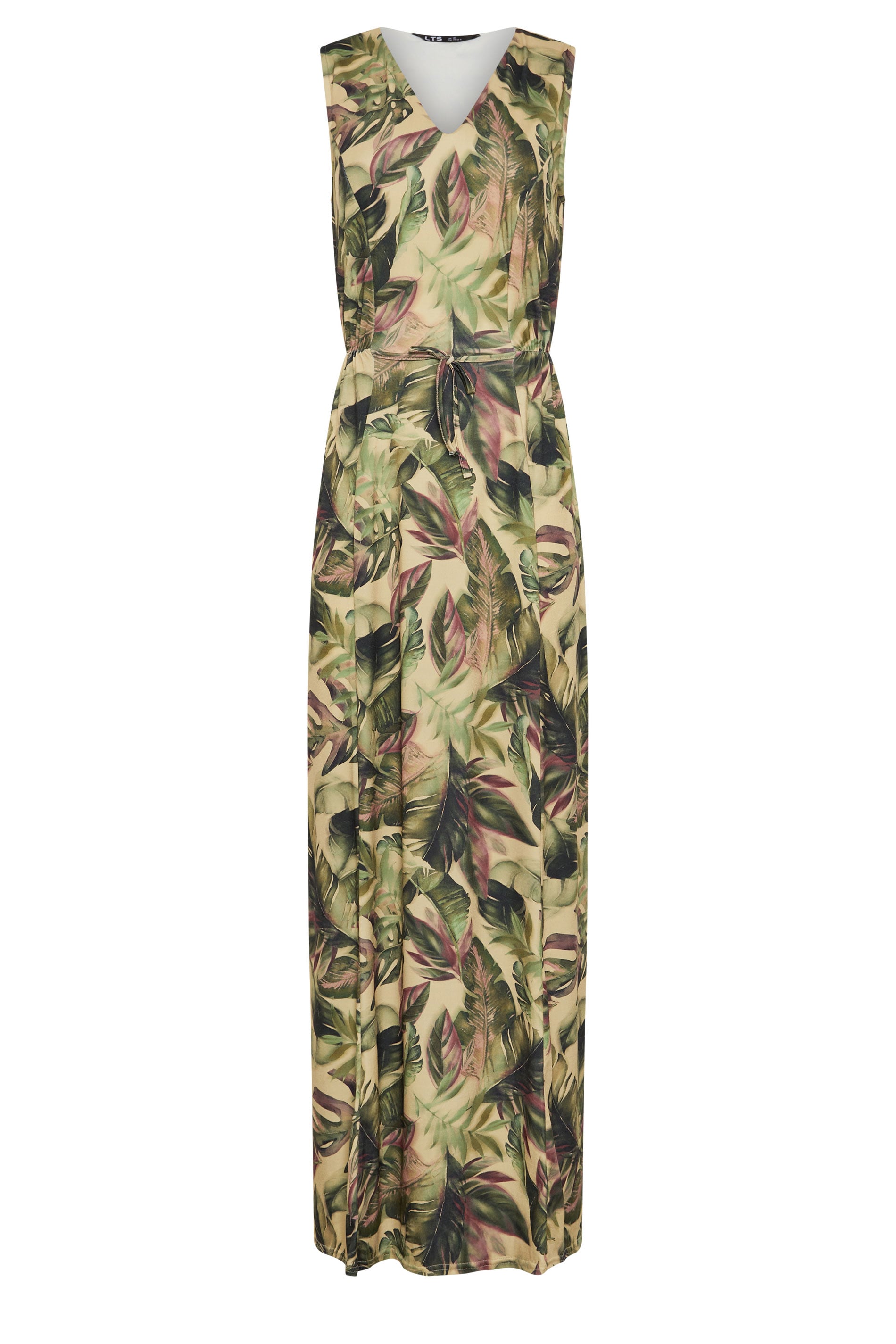 LTS Tall Women's Green Tropical Tie Waist Maxi Dress | Long Tall Sally 5