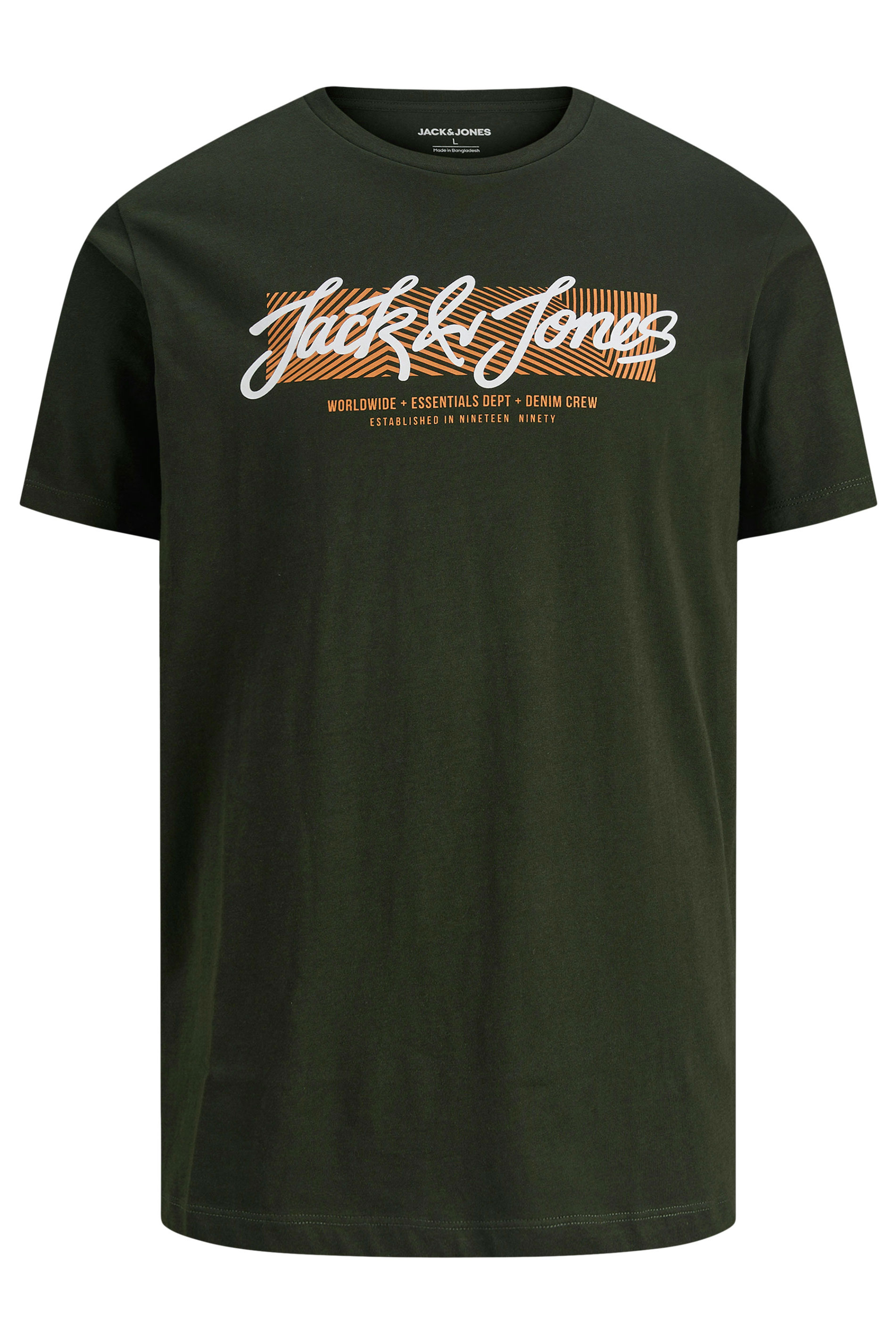 JACK & JONES Big & Tall Duffle Green Urban T-Shirt | BadRhino 3