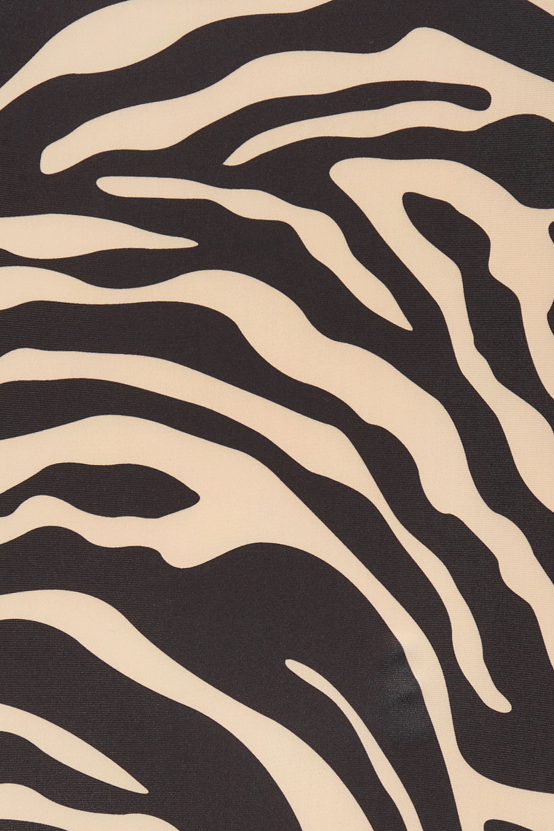 LTS Tall Women's Beige Brown Zebra Print Halterneck Swimsuit | Long Tall Sally 7