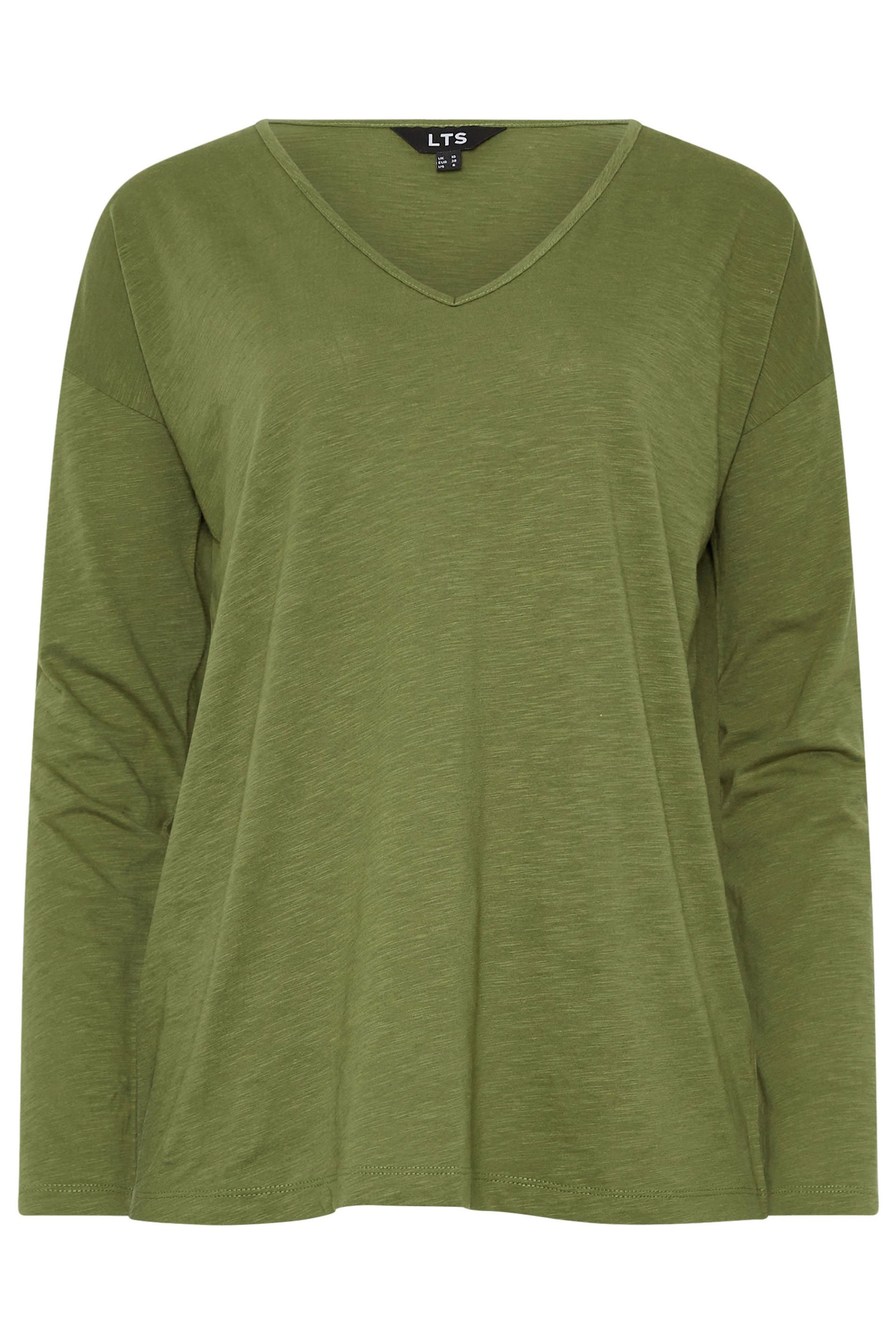 LTS Tall 2 PACK Stone Brown & Green Long Sleeve T-Shirts | Long Tall Sally 8