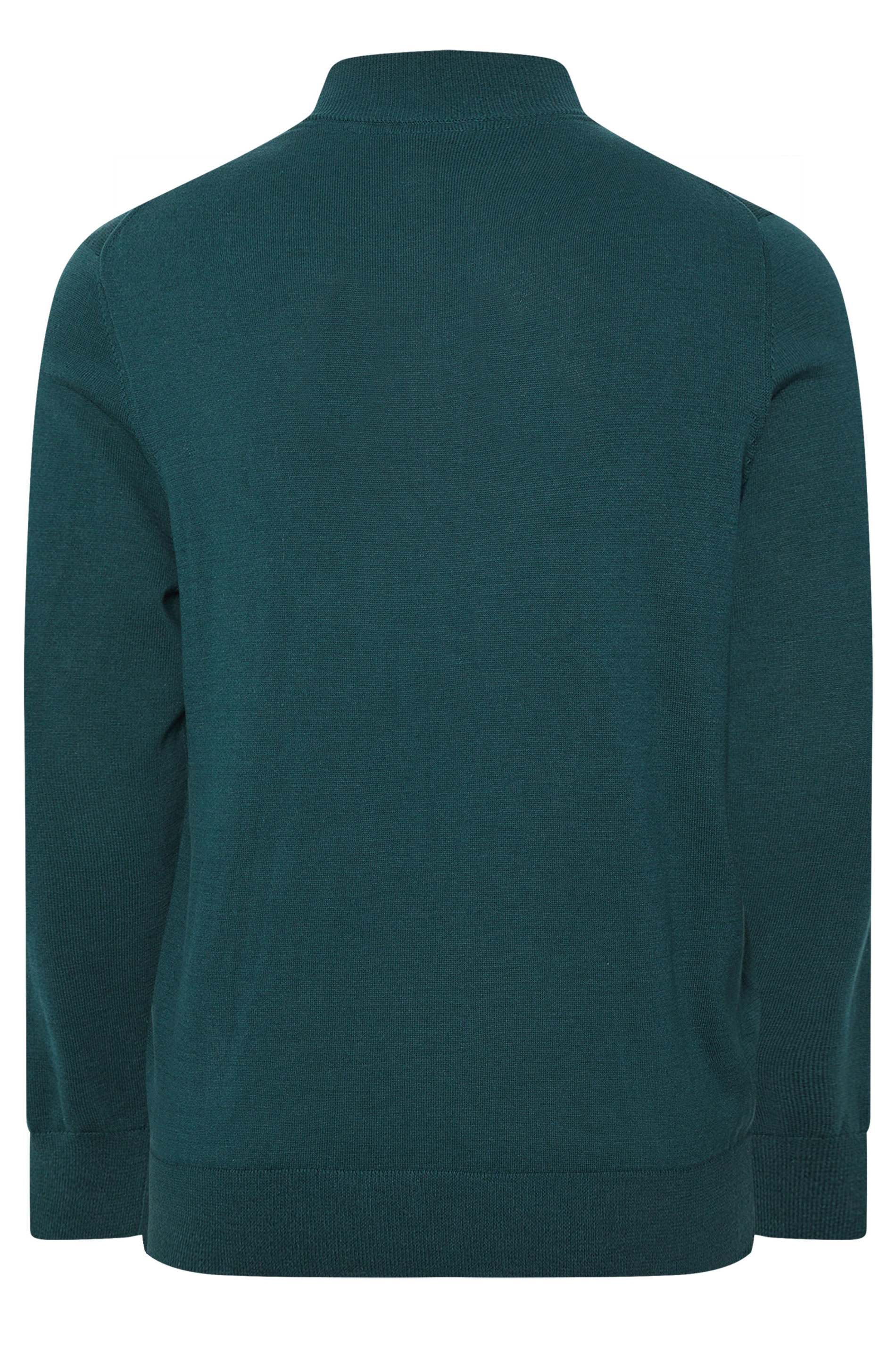 LYLE & SCOTT Big & Tall Teal Blue Quarter Zip Jumper | BadRhino 4