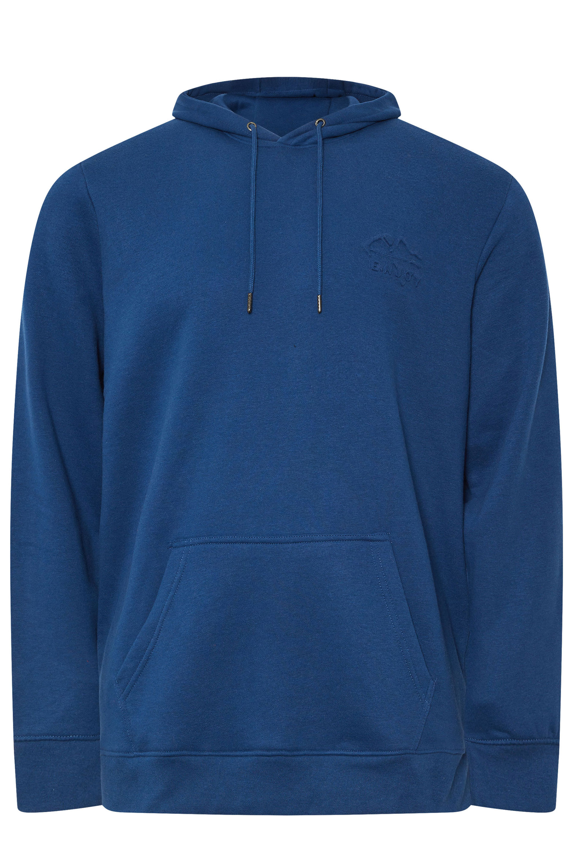 BLEND Big & Tall Navy Blue Embossed Hoodie | BadRhino 3