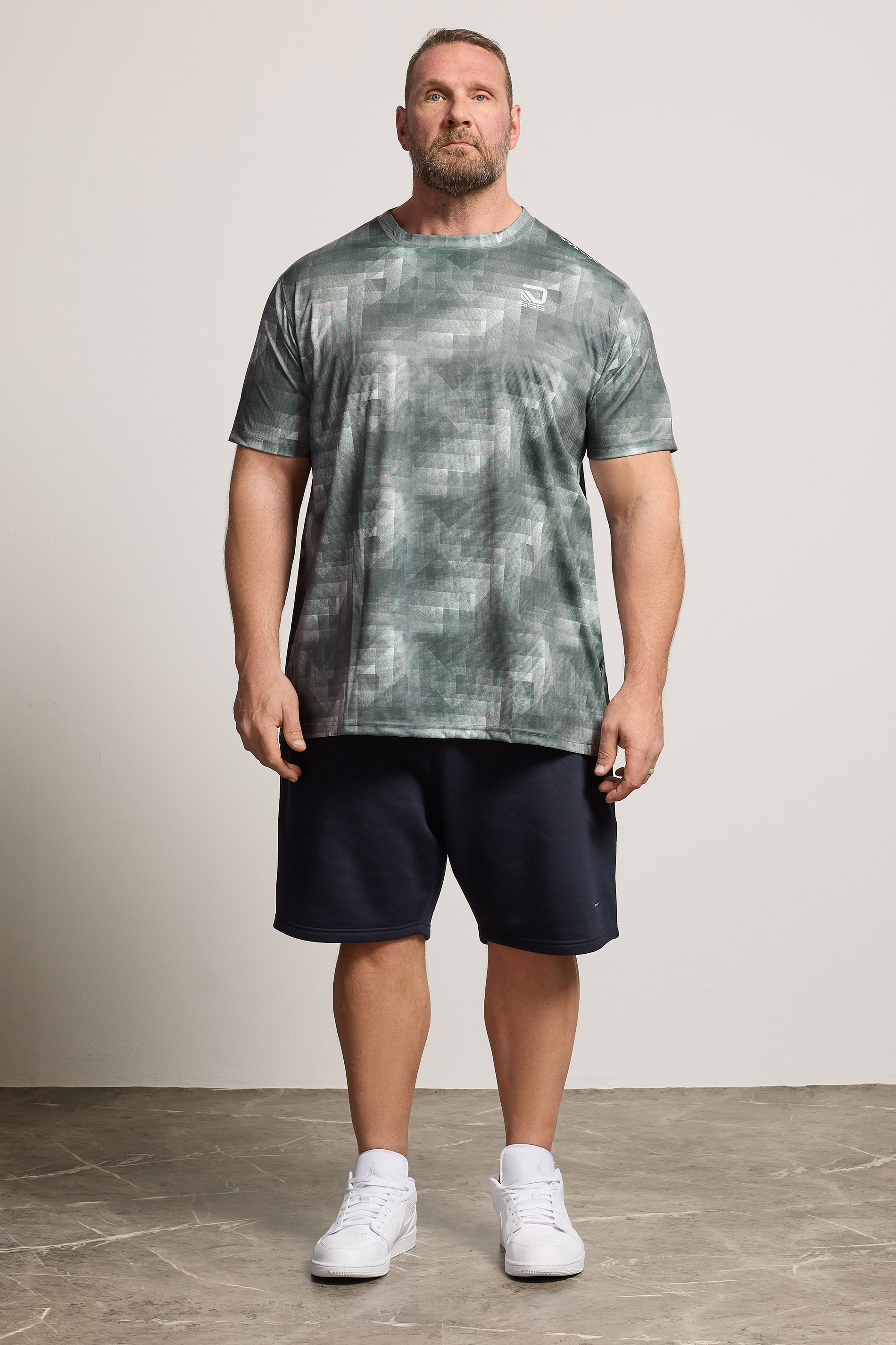 D555 Big & Tall Grey Lightweight Active T-Shirt | BadRhino 1