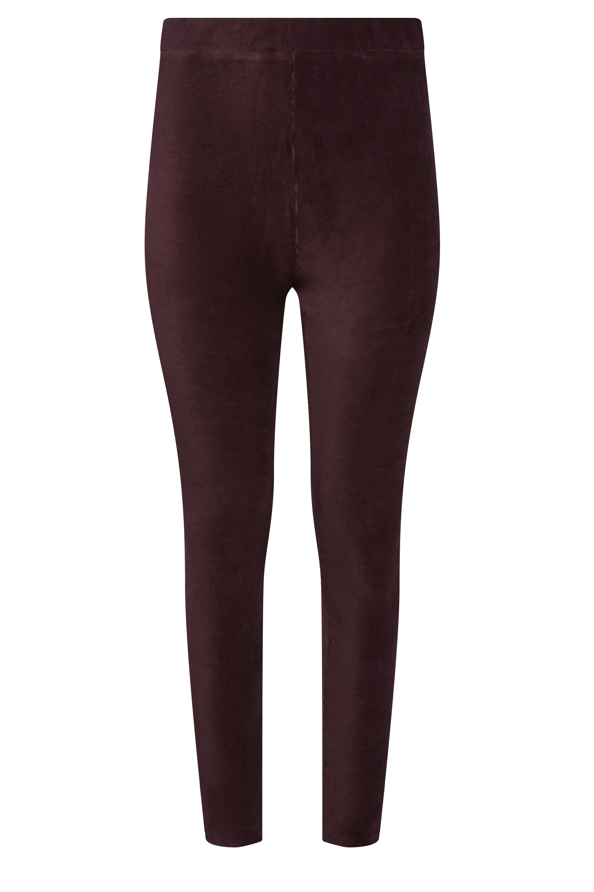 M&Co Burgundy Red Cord Stretch Leggings | M&Co 4