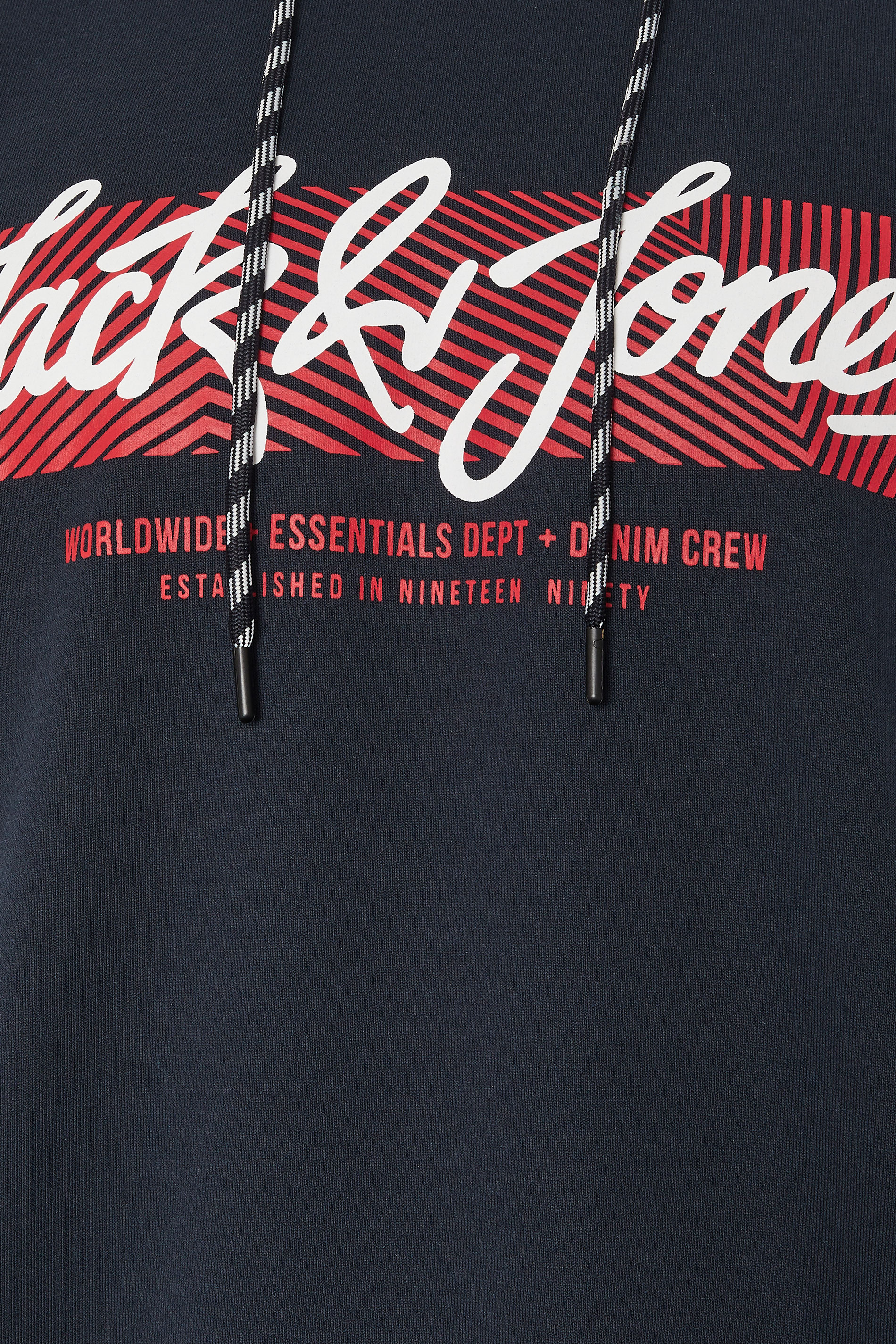 JACK & JONES Big & Tall Navy Blue Hoodie | BadRhino 5