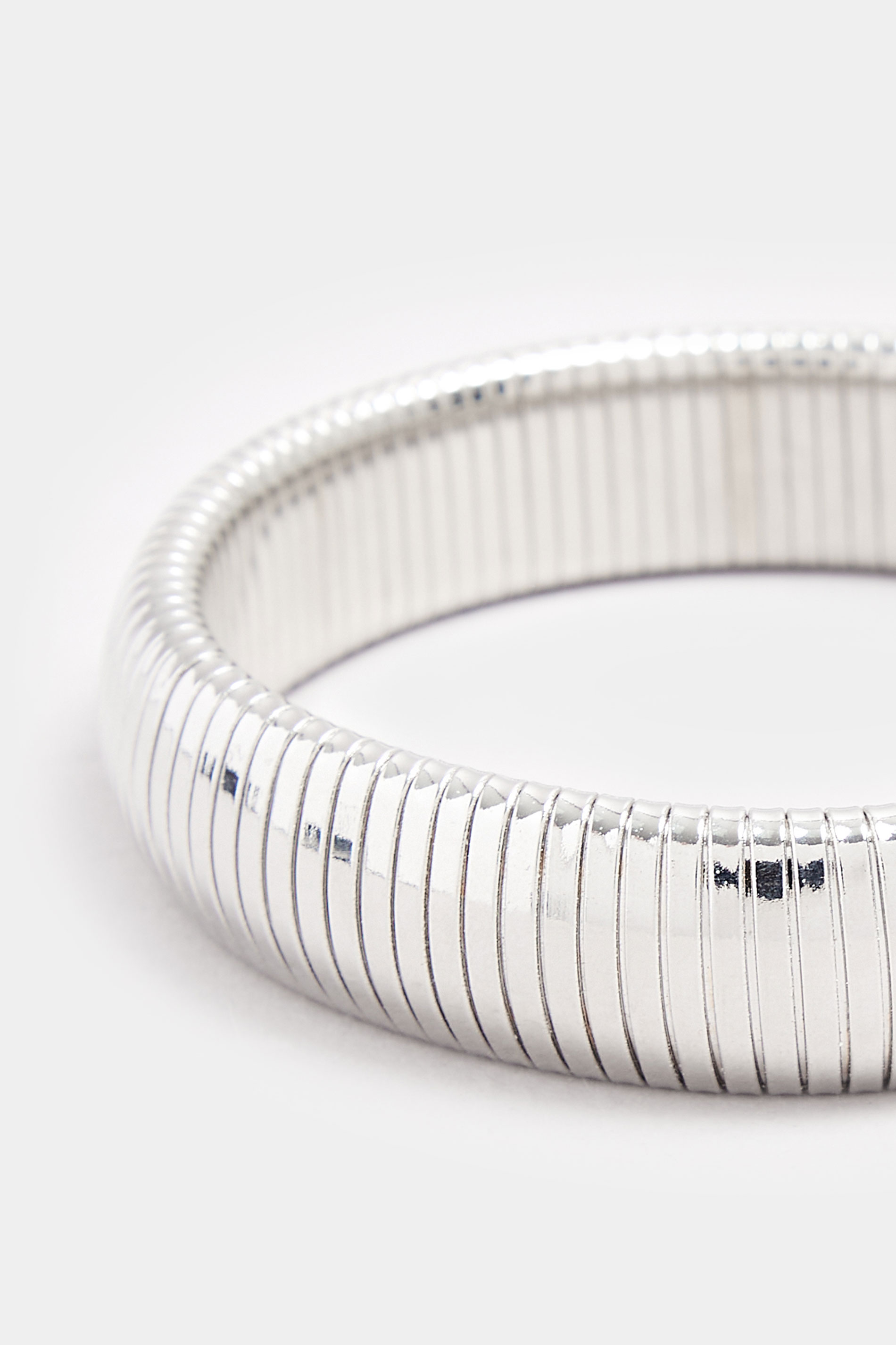 Silver Tone Coil Statement Bracelet | Yours Clothing 3