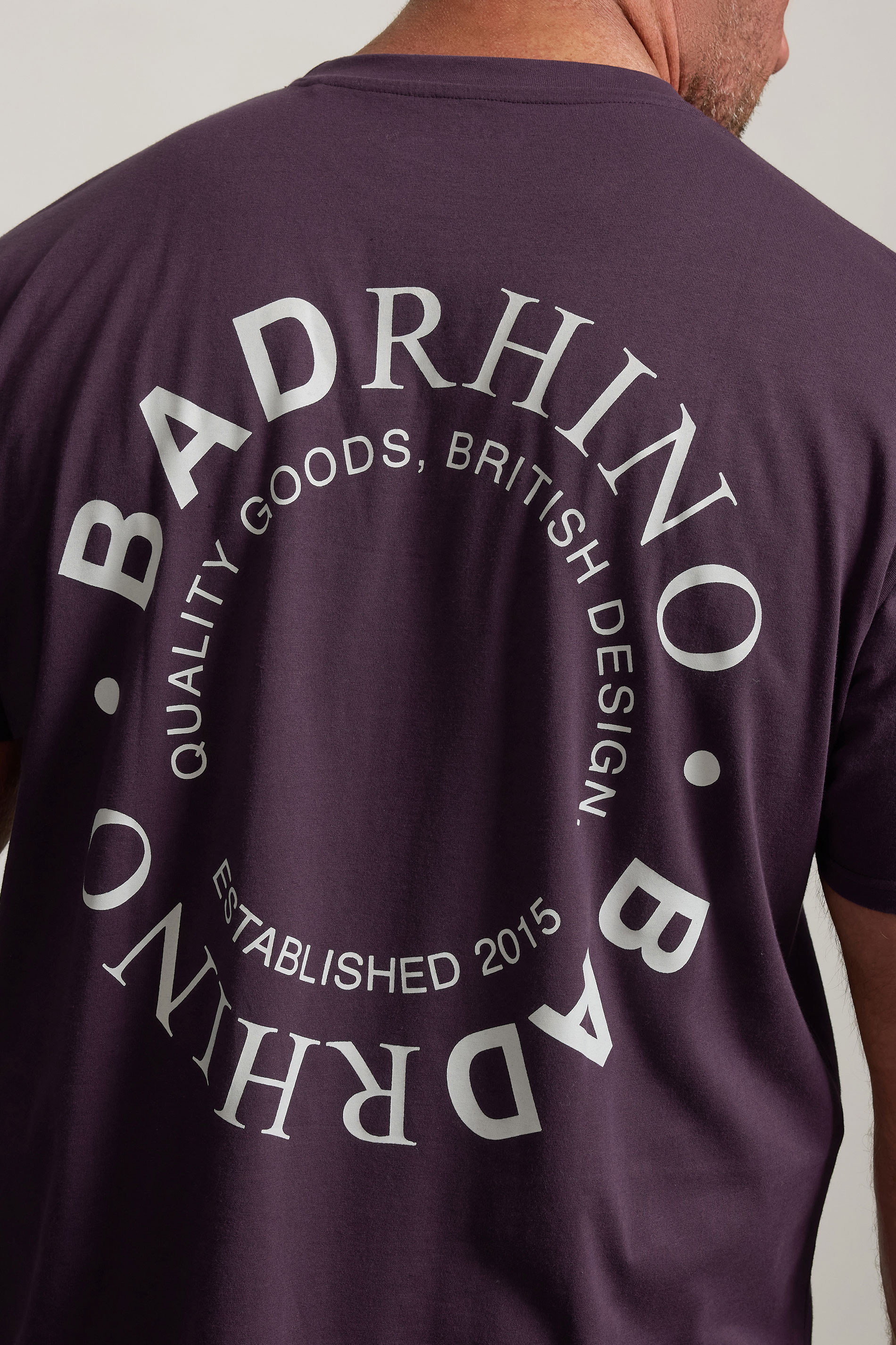 BadRhino Big & Tall Plum Purple Circle Logo T-Shirt | BadRhino 5