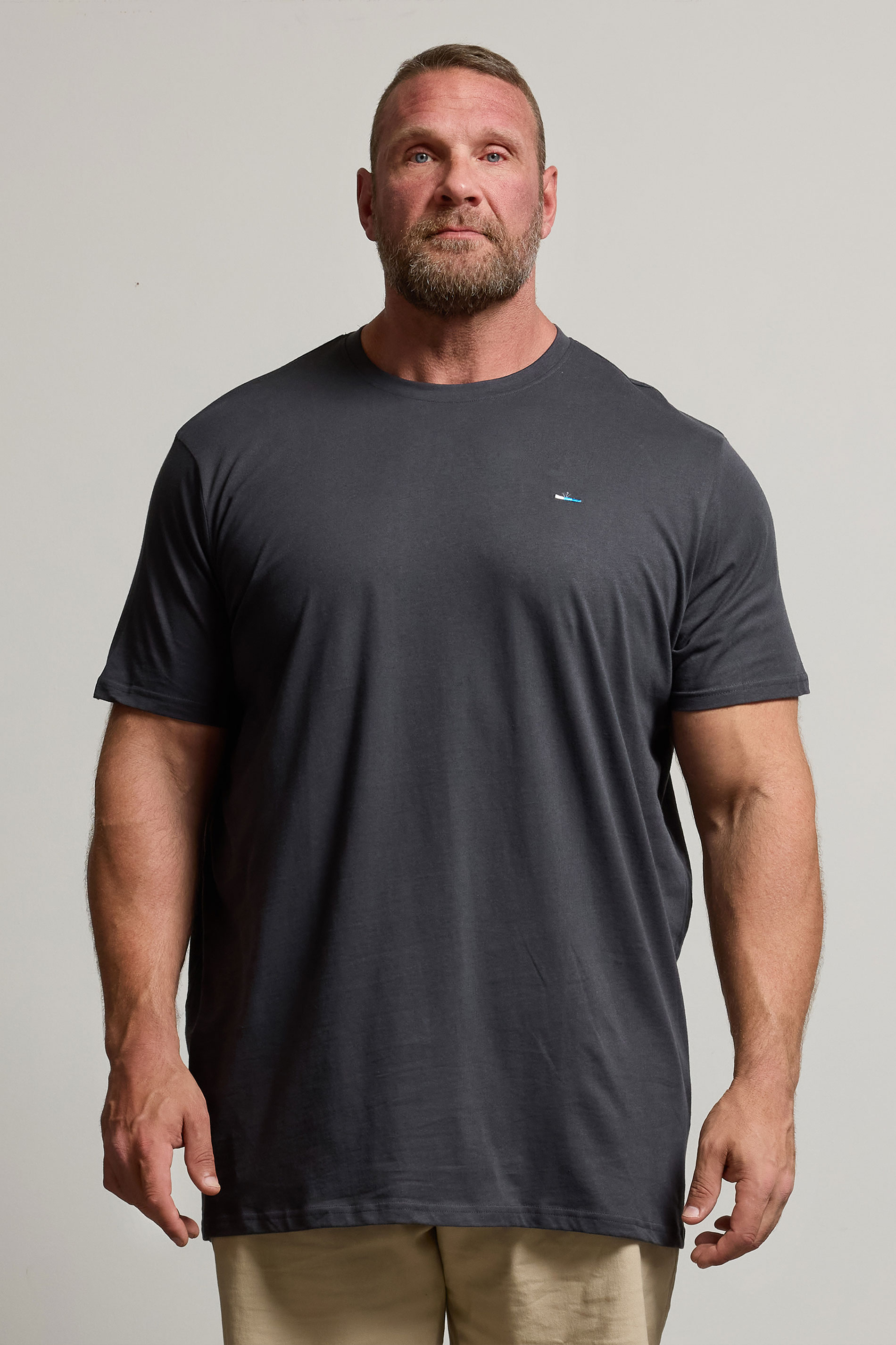BadRhino Big & Tall Ebony Grey Extra Long Core T-Shirt | BadRhino 1
