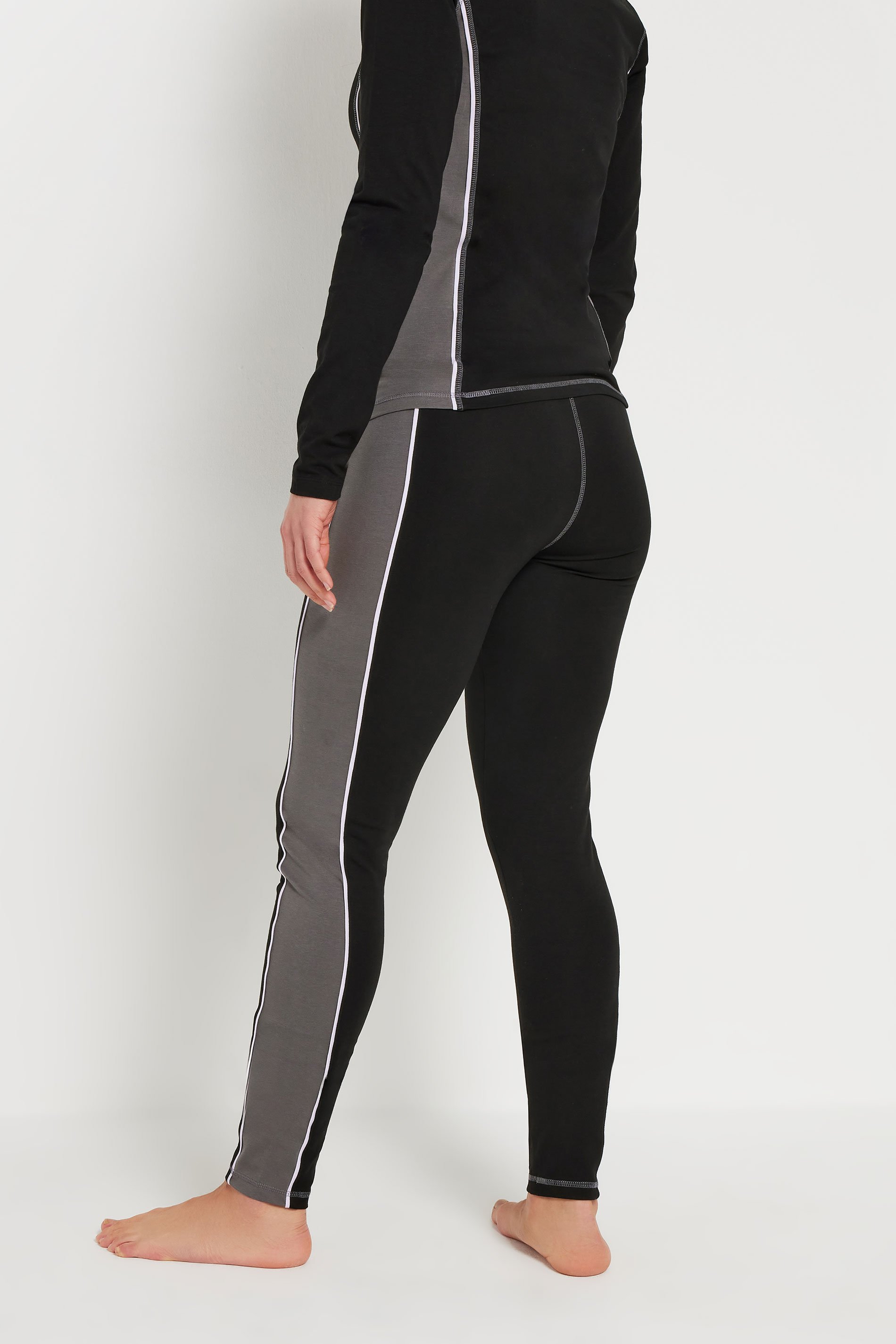 LTS Tall Black Active Colourblock Leggings | Long Tall Sally 5