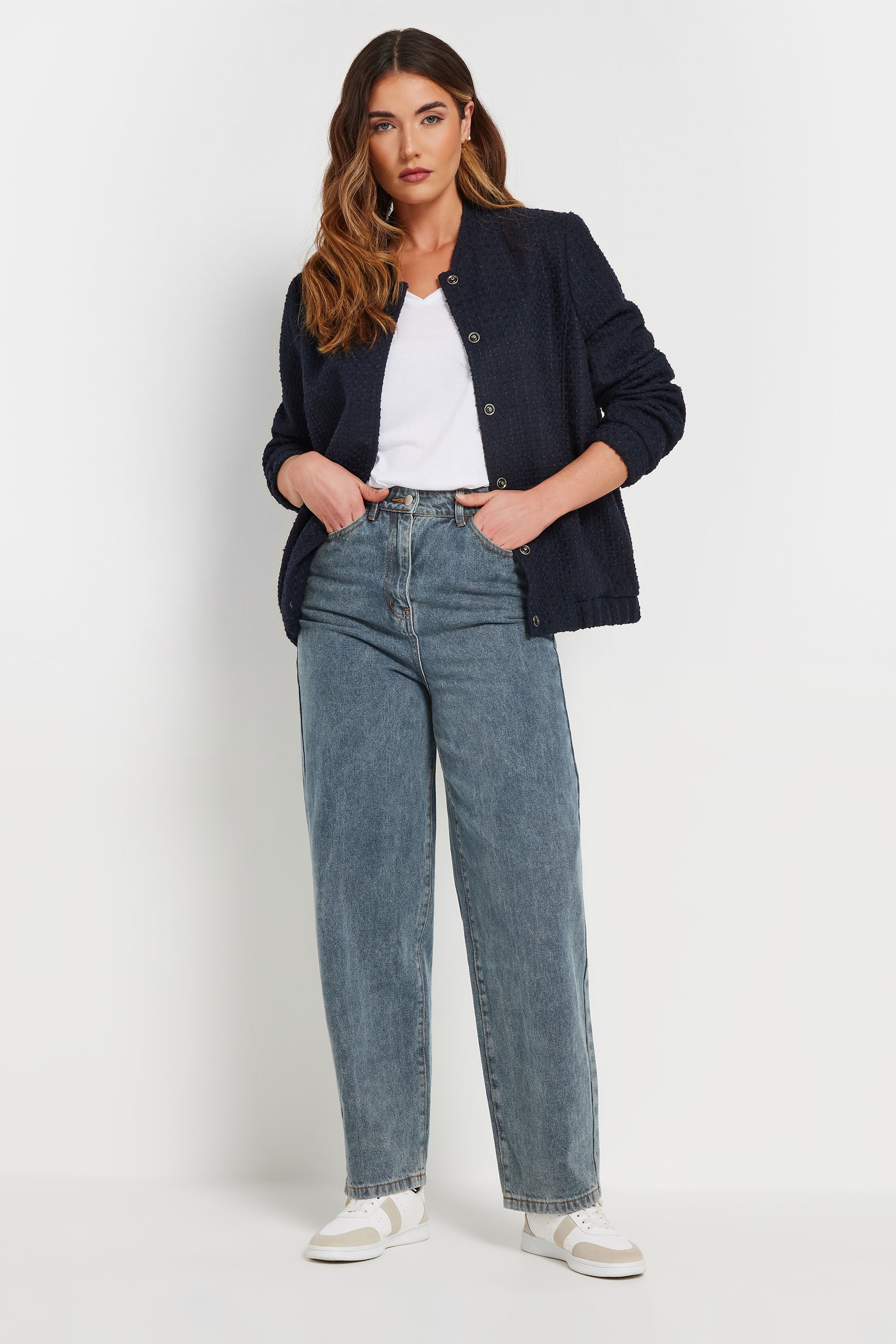 LTS Tall Blue Mid Wash Barrel Leg Jeans | Long Tall Sally 2
