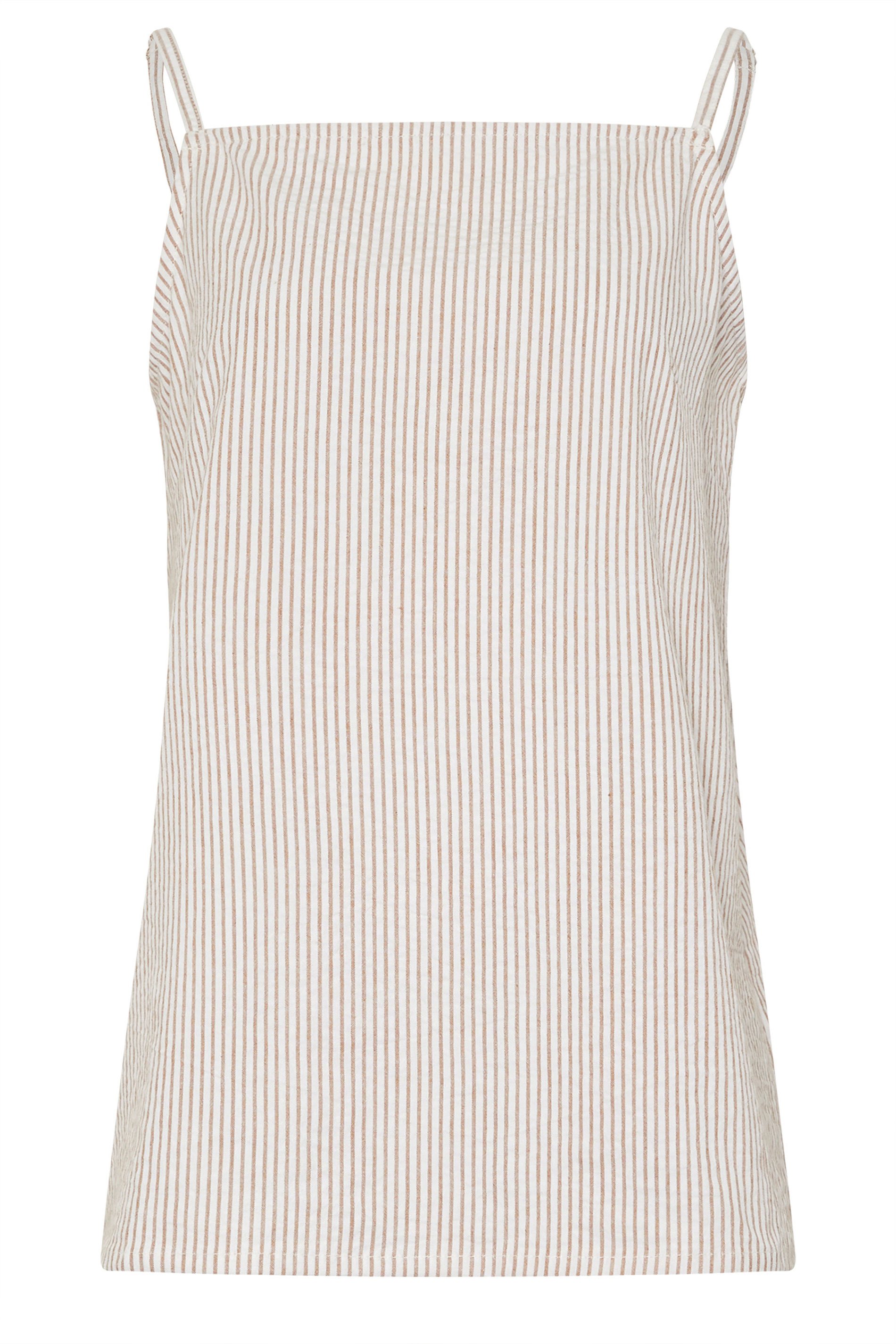 LTS Tall Women's Camel Brown Stripe Vest Top | Long Tall Sally 2