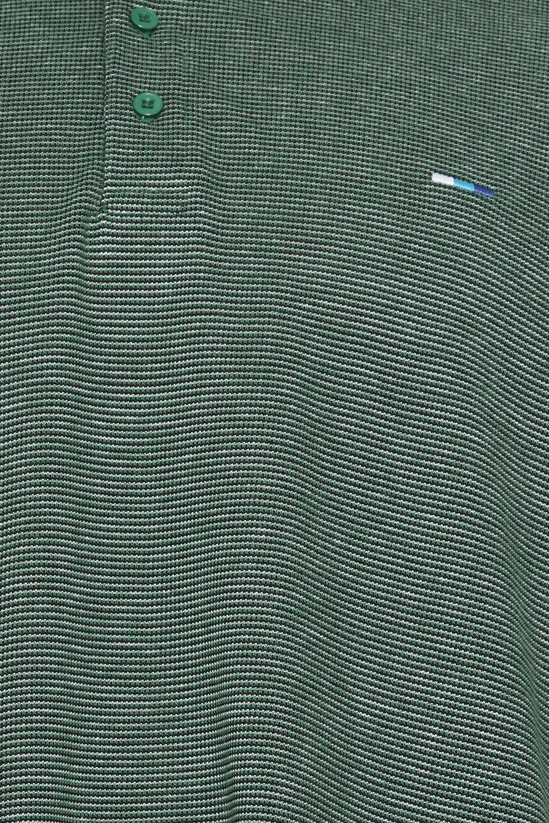 BadRhino Big & Tall Green Fine Stripe Tipped Polo Shirt | BadRhino 6