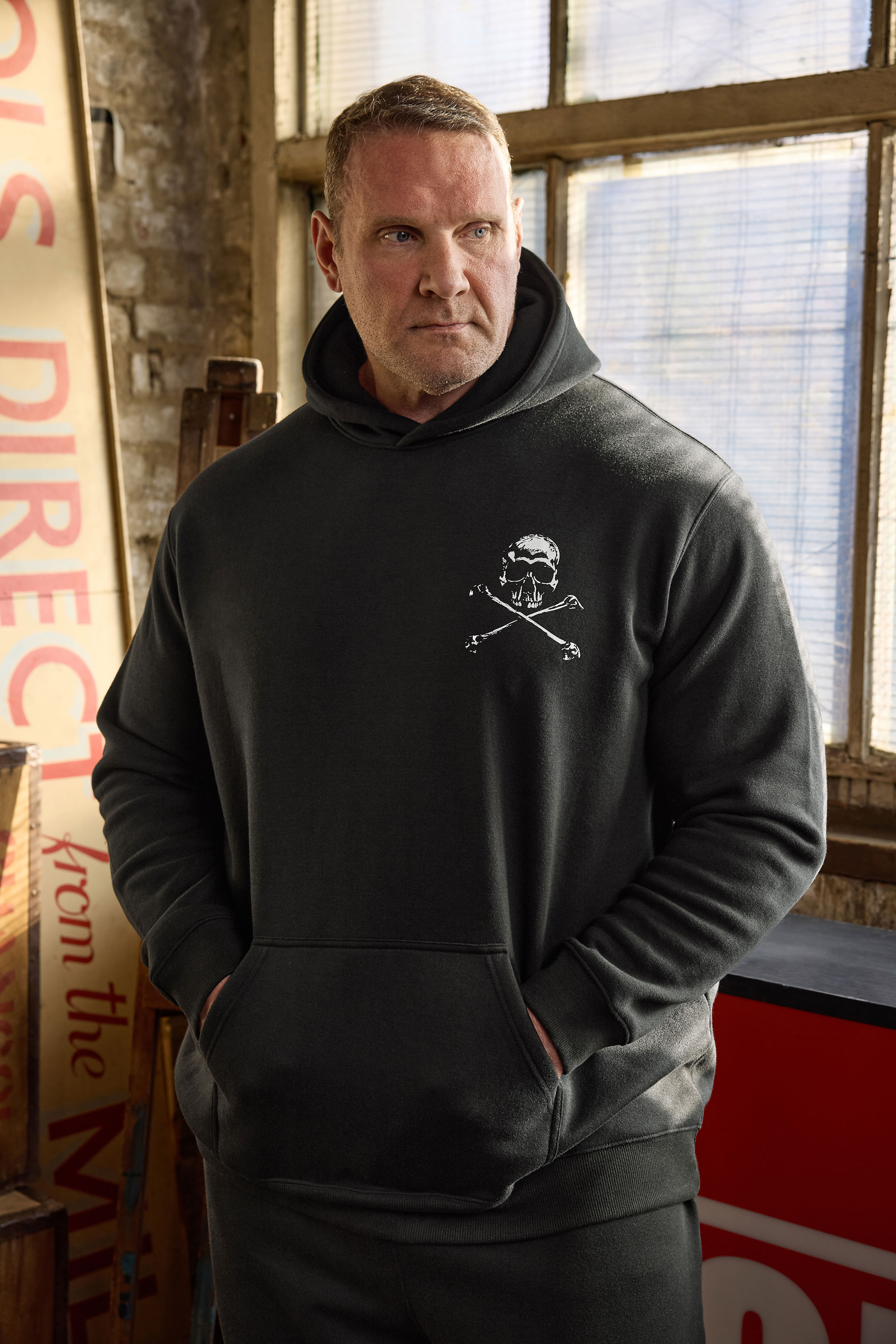 BadRhino Big & Tall Black Skull Graphic Hoodie | BadRhino 3