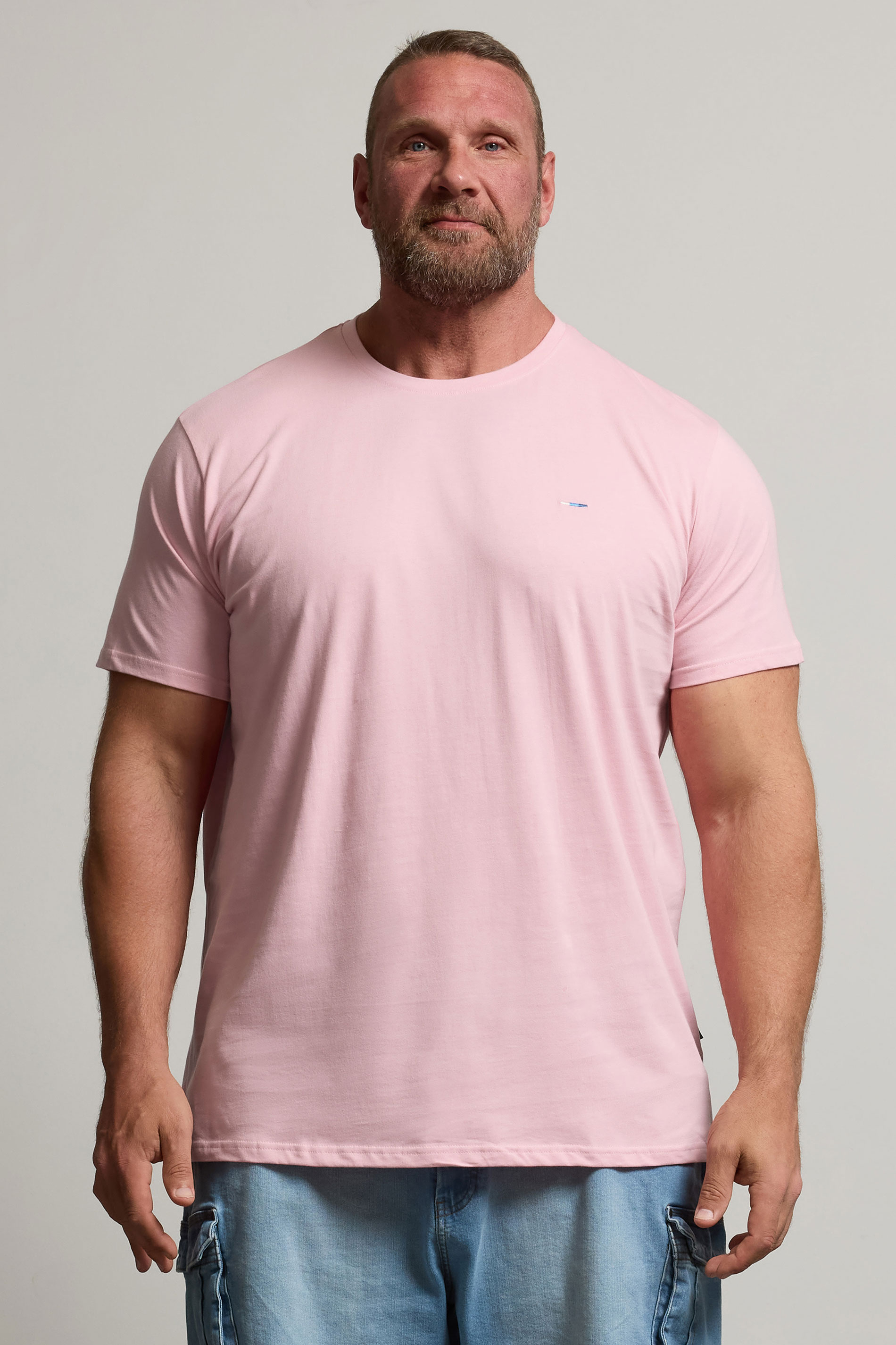 BadRhino Big & Tall Light Pink Core T-Shirt | BadRhino 1