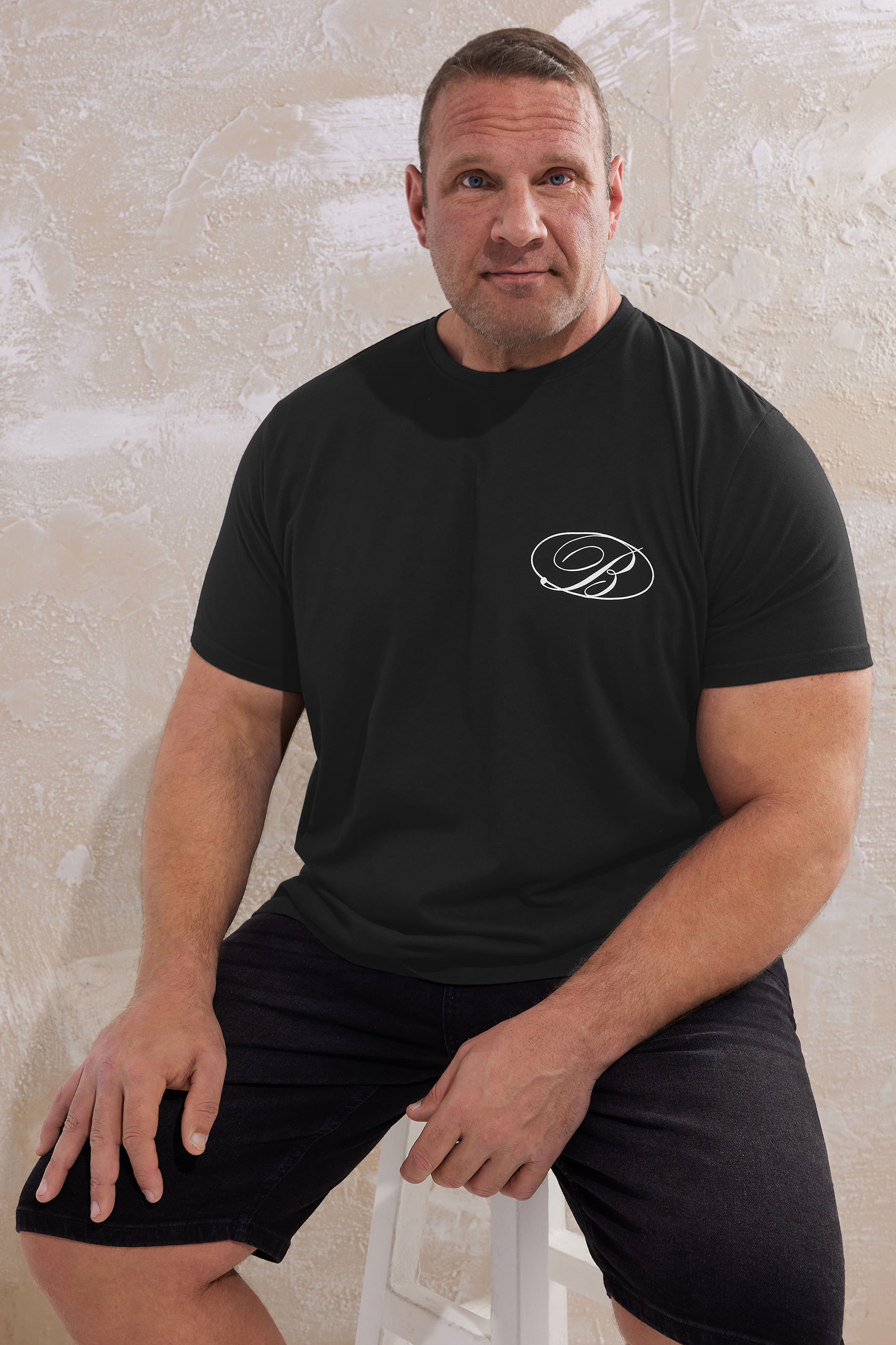 BadRhino Big & Tall Black Script Graphic Print T-Shirt | BadRhino 1