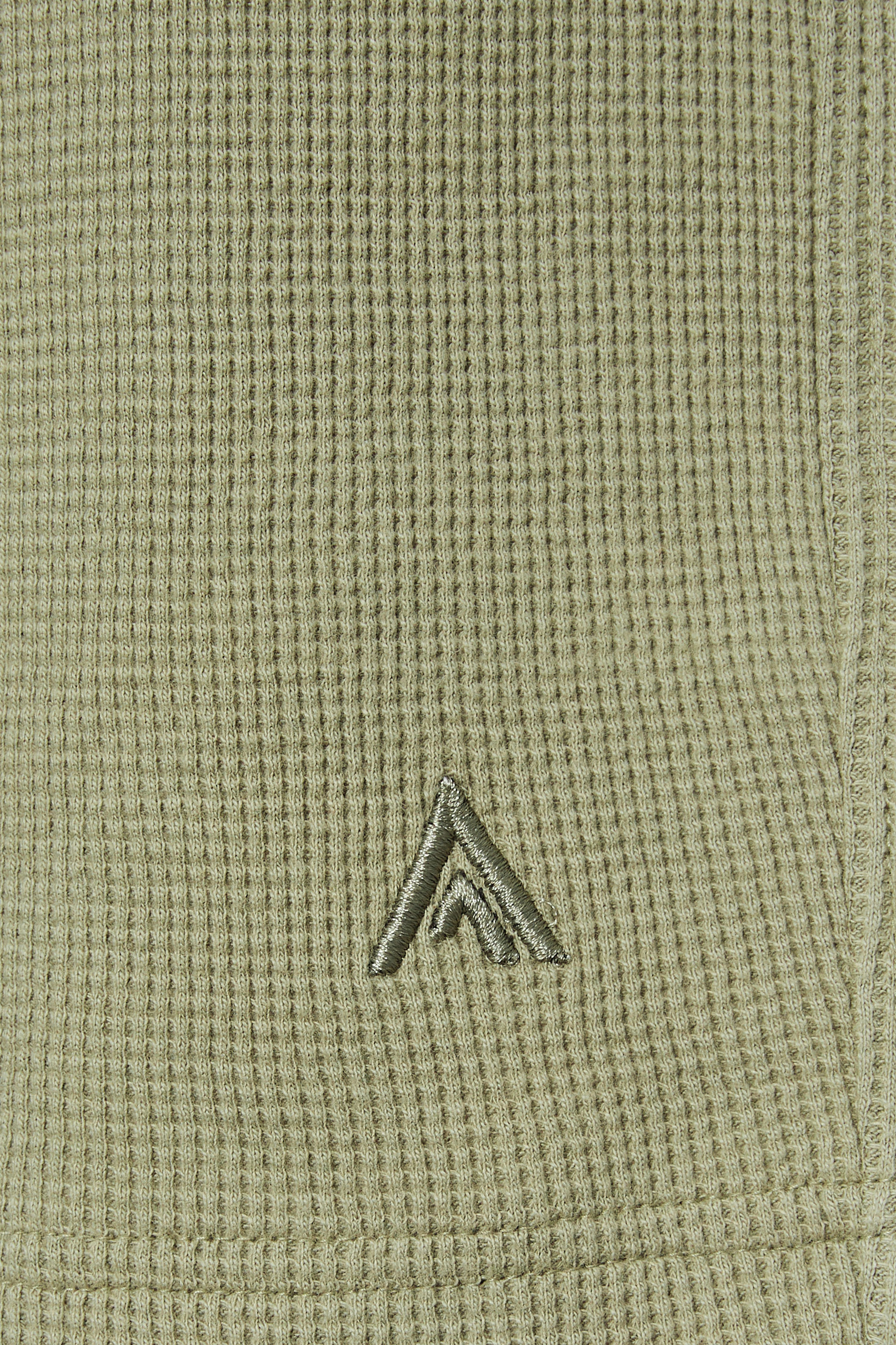 STUDIO A Big & Tall Khaki Green Waffle Textured Shorts | BadRhino 3