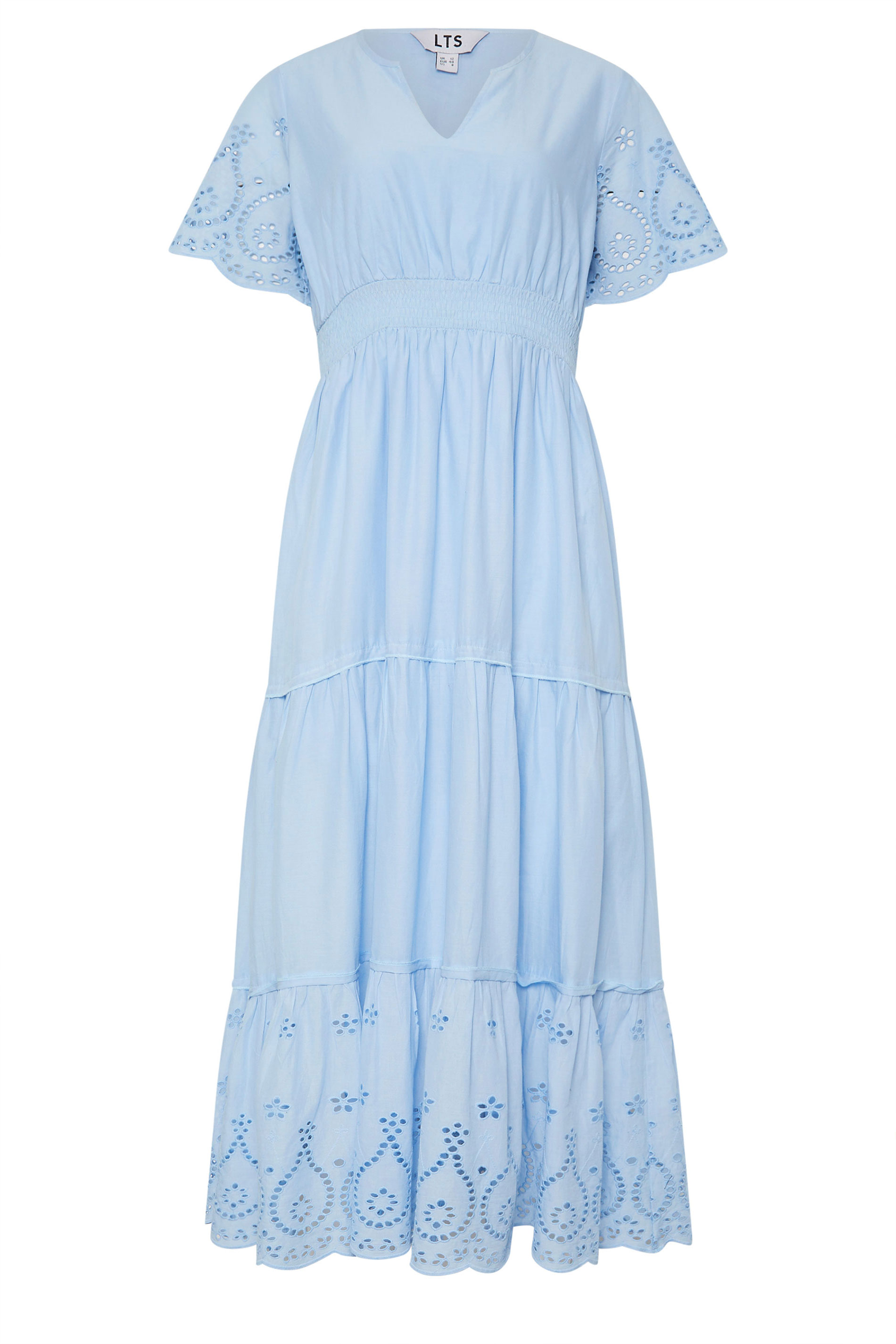 LTS Tall Blue Broderie Hem Maxi Dress | Long Tall Sally 5