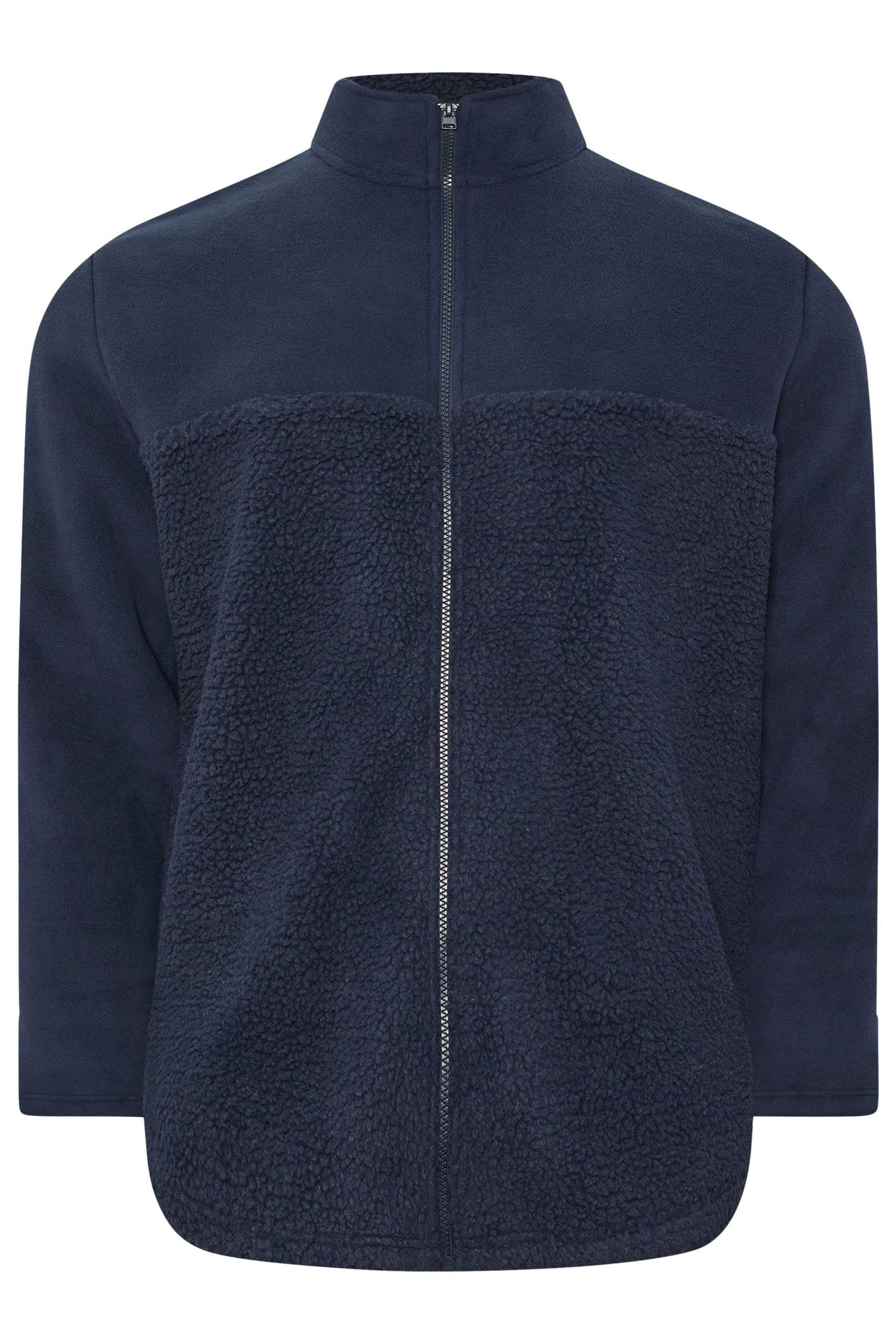 BadRhino Big & Tall Navy Blue Borg Fleece Jacket | BadRhino 5