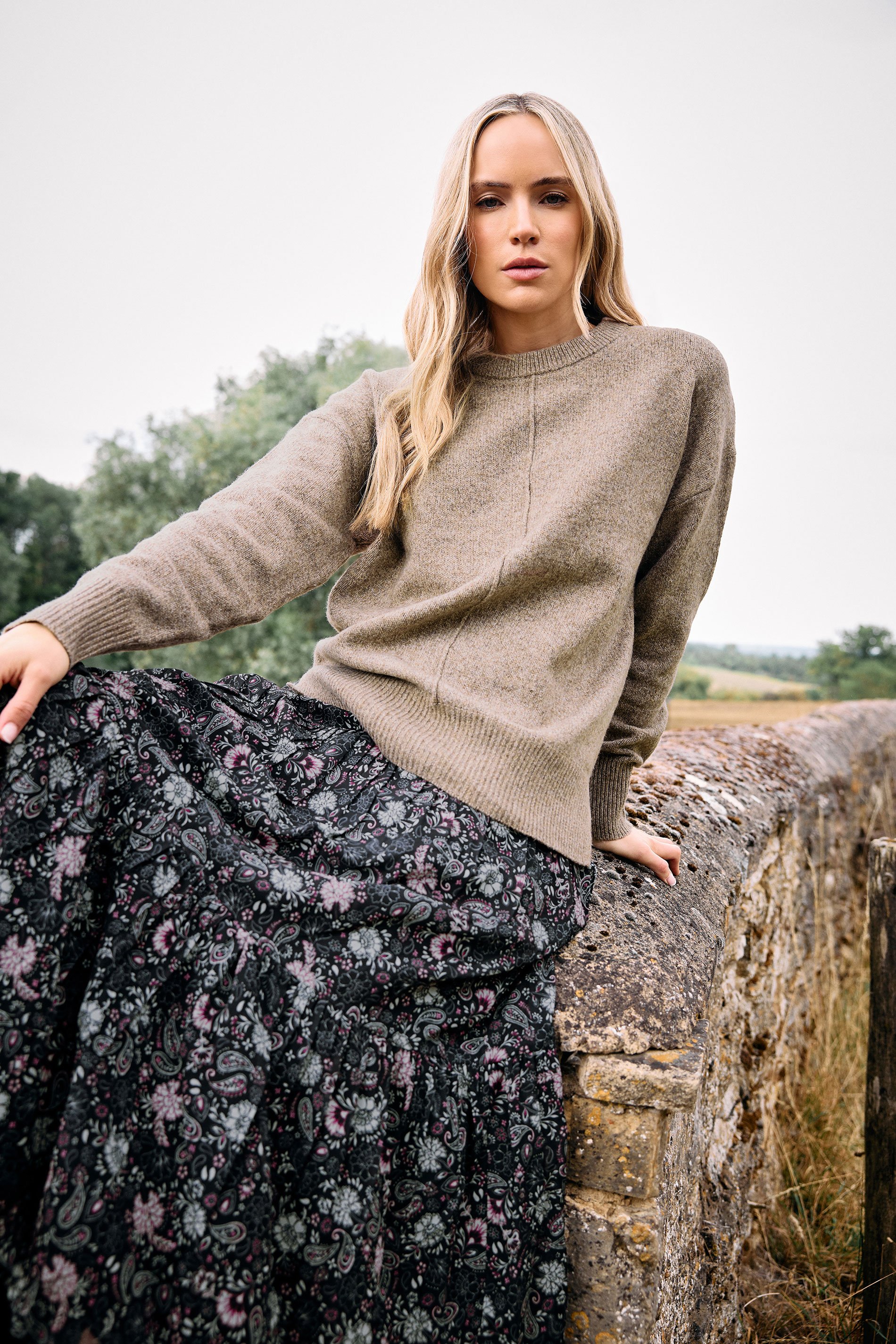 LTS Tall Light Brown Seam Front Jumper | Long Tall Sally 1