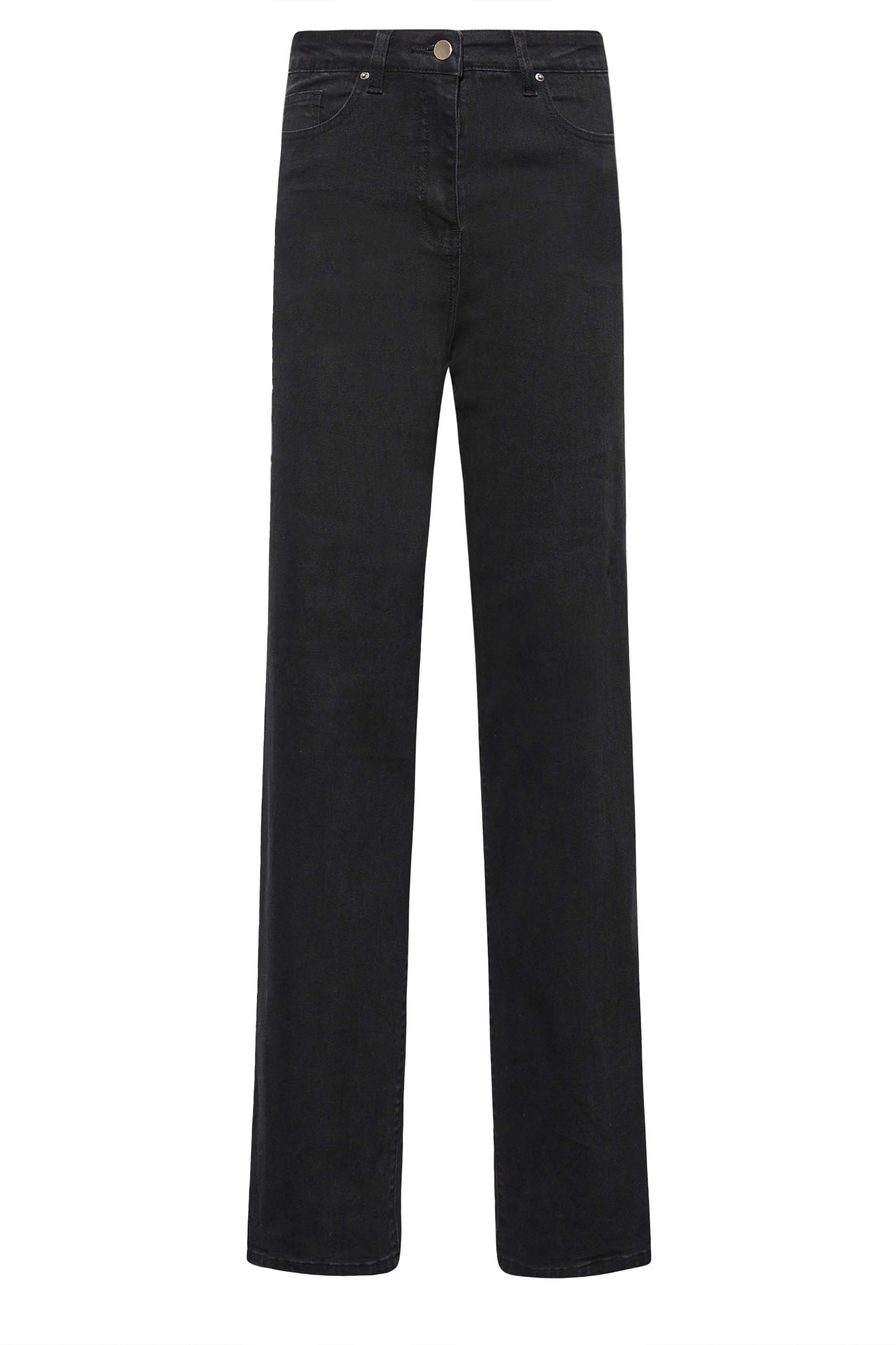 LTS Tall Black BEA Wide Leg Jeans | Long Tall Sally 7