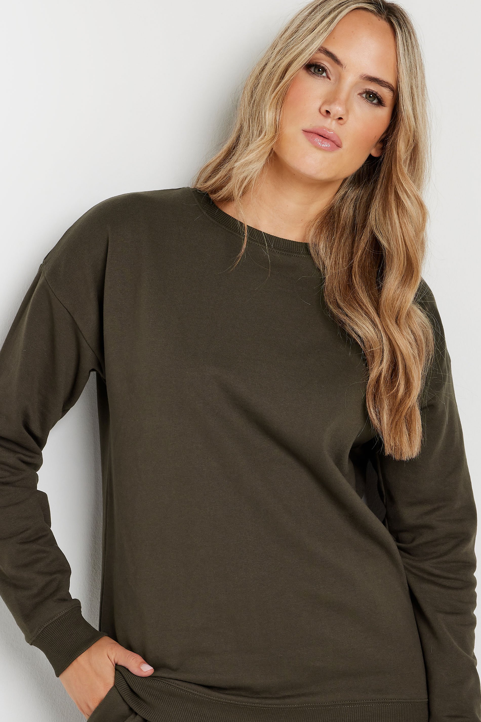 LTS Tall Chocolate Brown Crew Neck Sweatshirt | Long Tall Sally 4