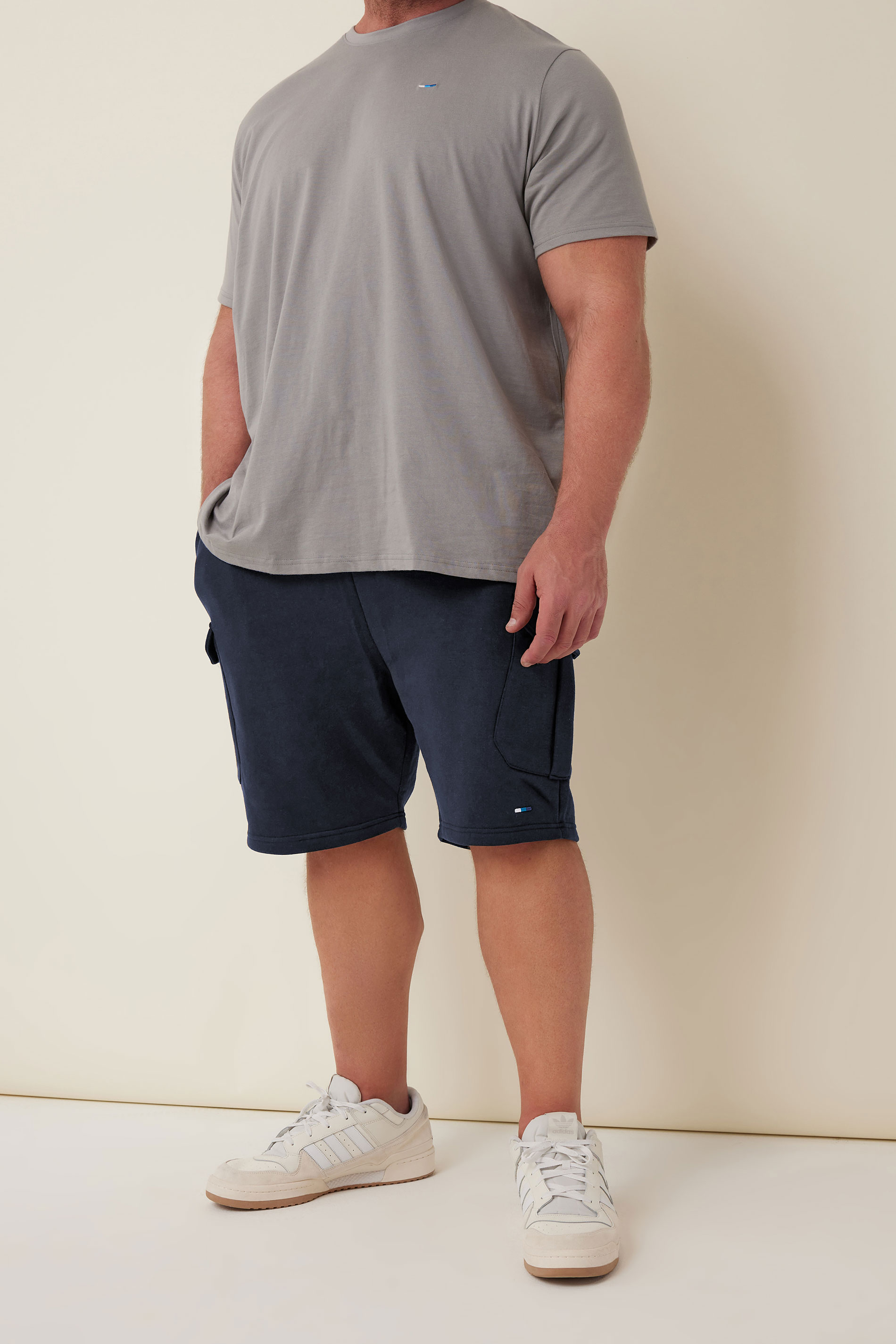 BadRhino Navy Blue Essential Cargo Jogger Shorts | BadRhino 1
