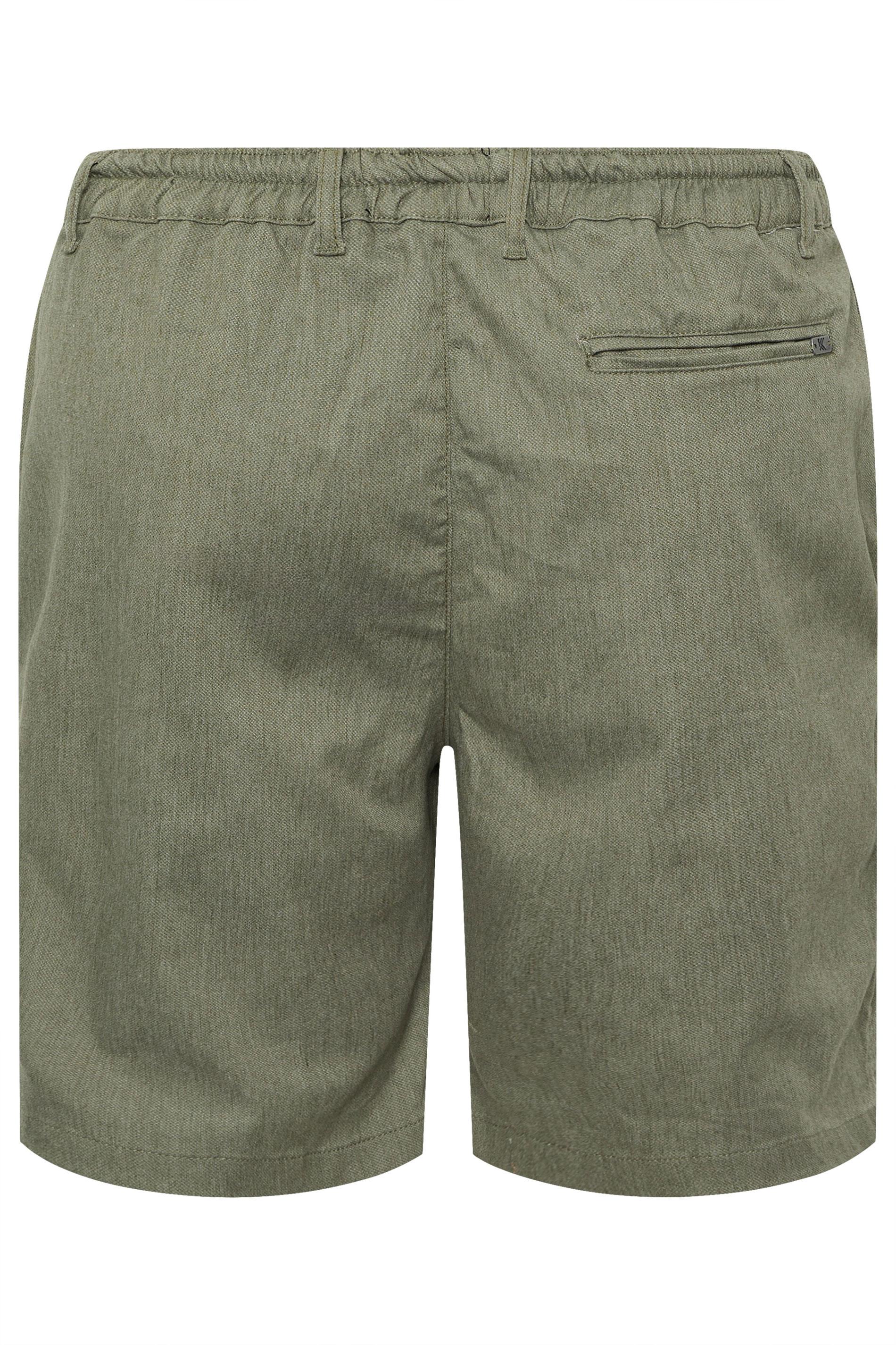 KAM Big & Tall Sage Green Smart Stretch Shorts | BadRhino 5