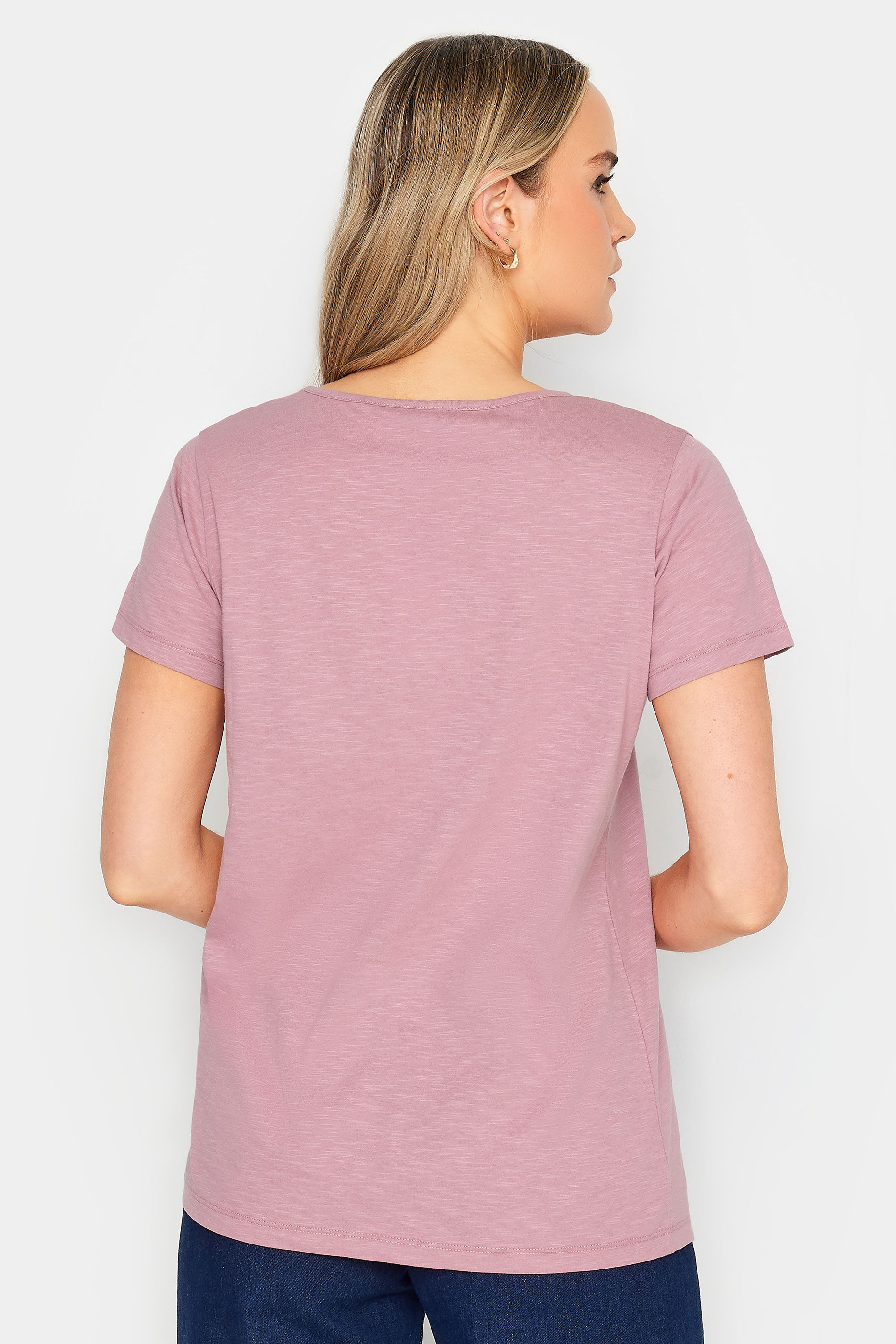 LTS Tall Womens Blush Pink V-Neck T-Shirt | Long Tall Sally 3