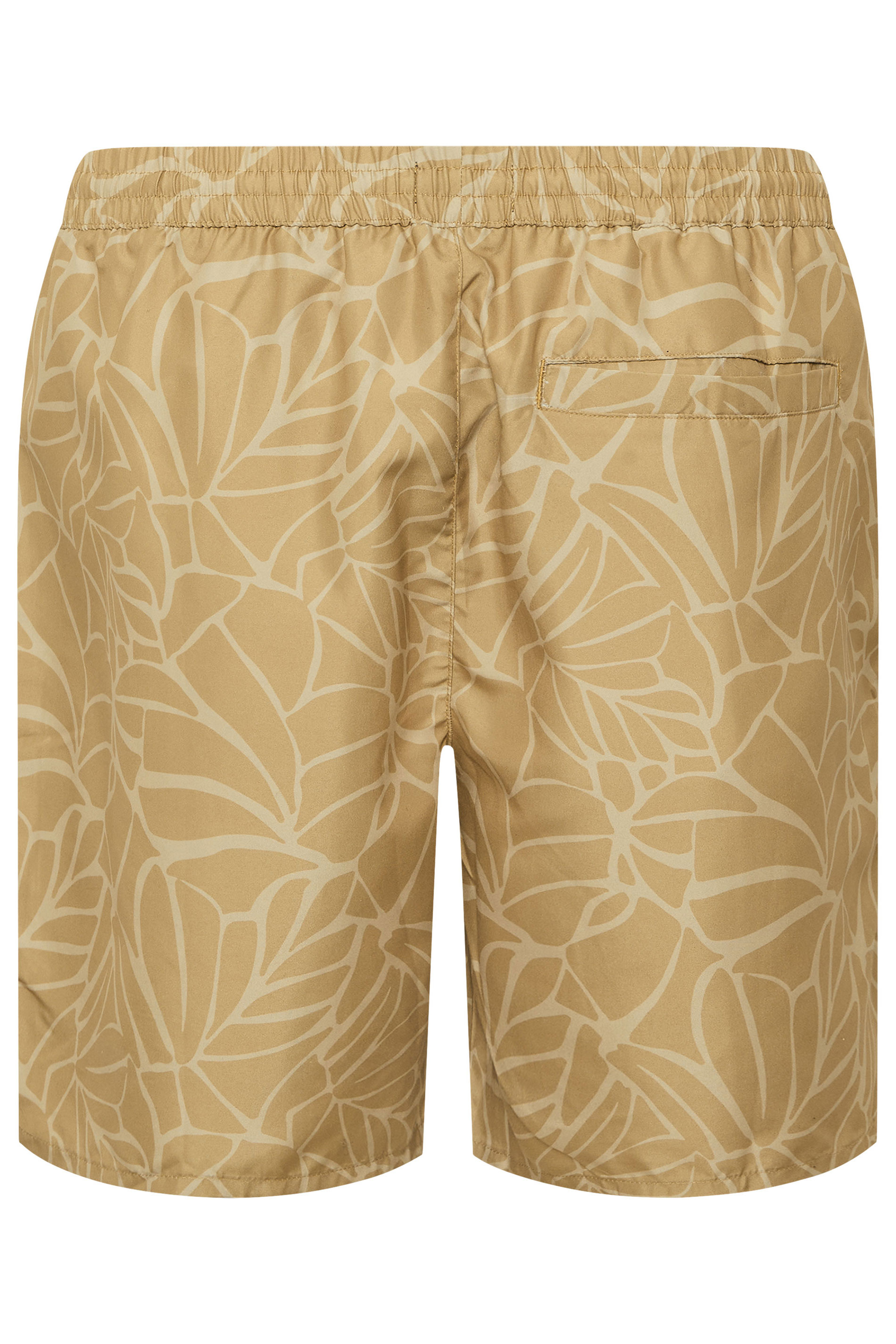 BadRhino Big & Tall Brown Abstract Print Swim Shorts | BadRhino 8