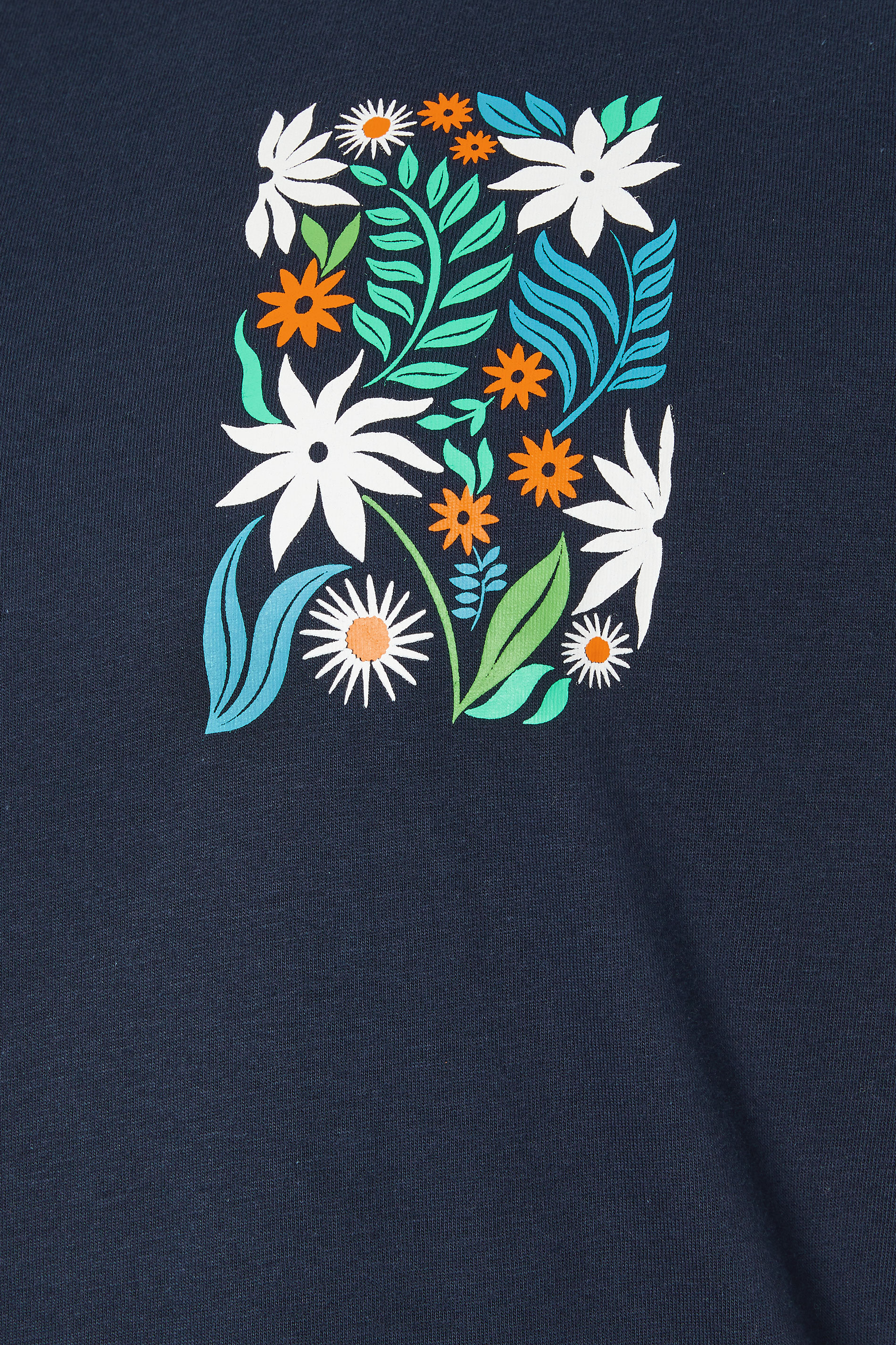 BadRhino Big &Tall Navy Blue Floral Print Graphic T-Shirt | BadRhino 8