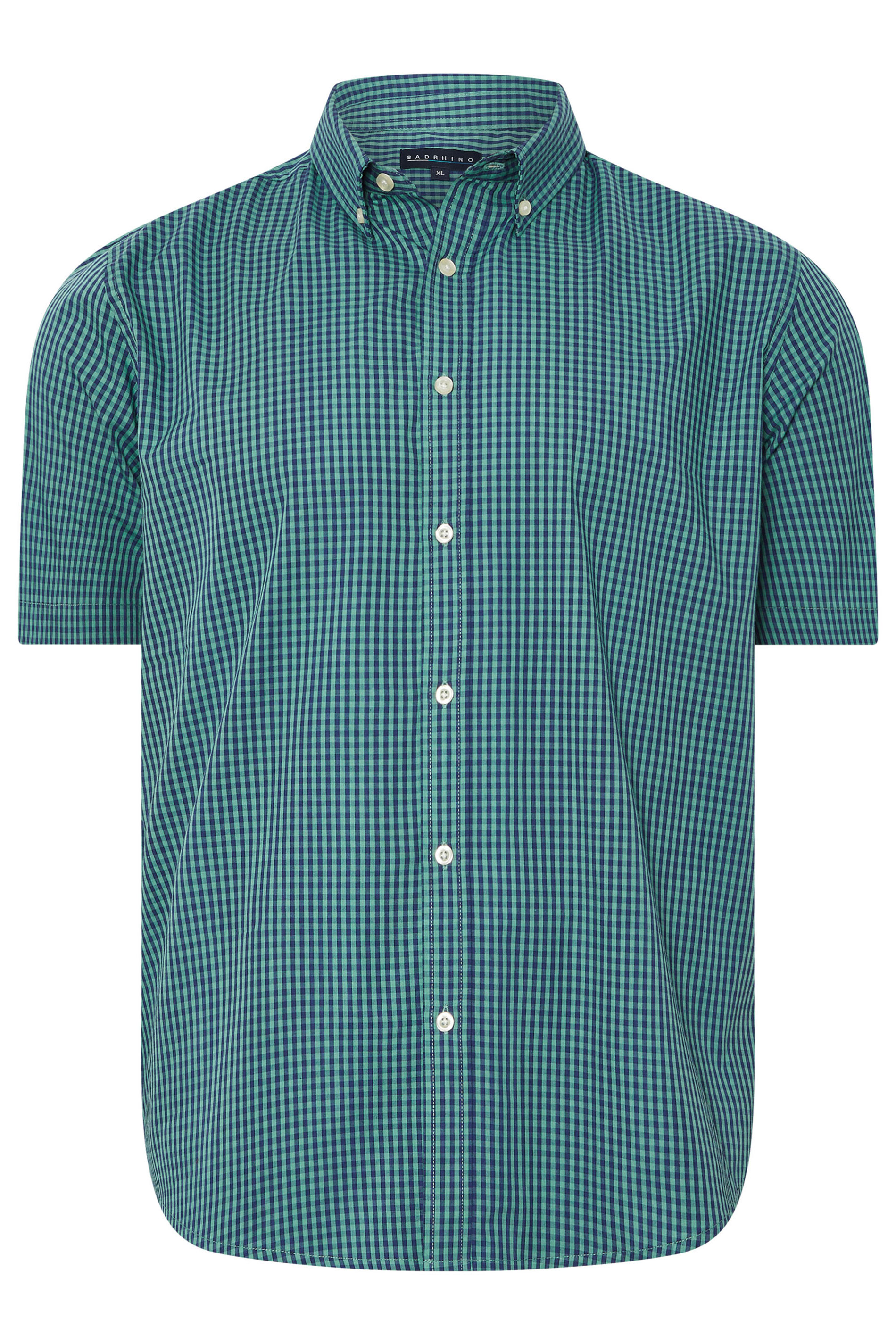 BadRhino Big & Tall Blue Gingham Check Shirt | BadRhino 7