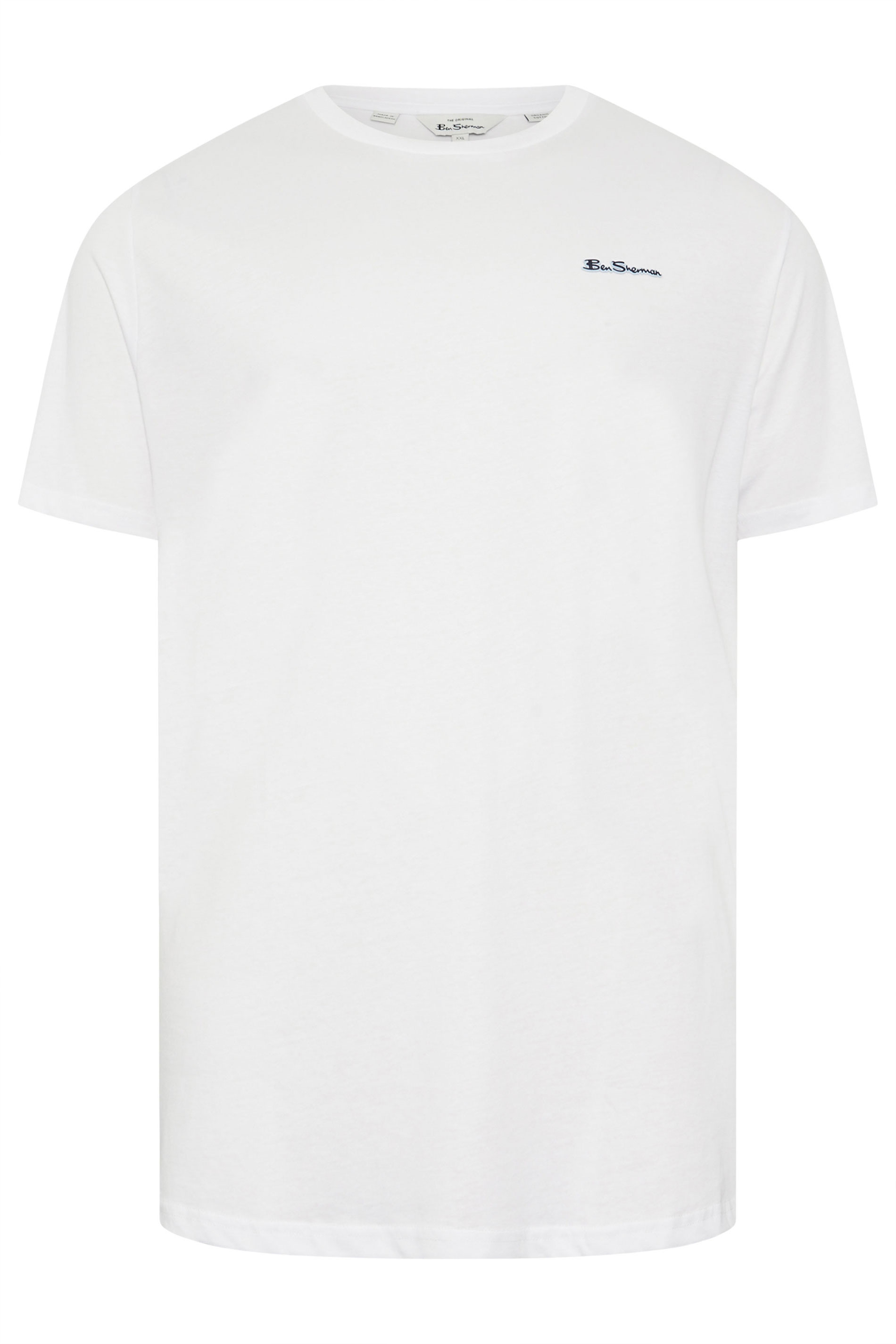 BEN SHERMAN Big & Tall White Signature T-Shirt | BadRhino 3