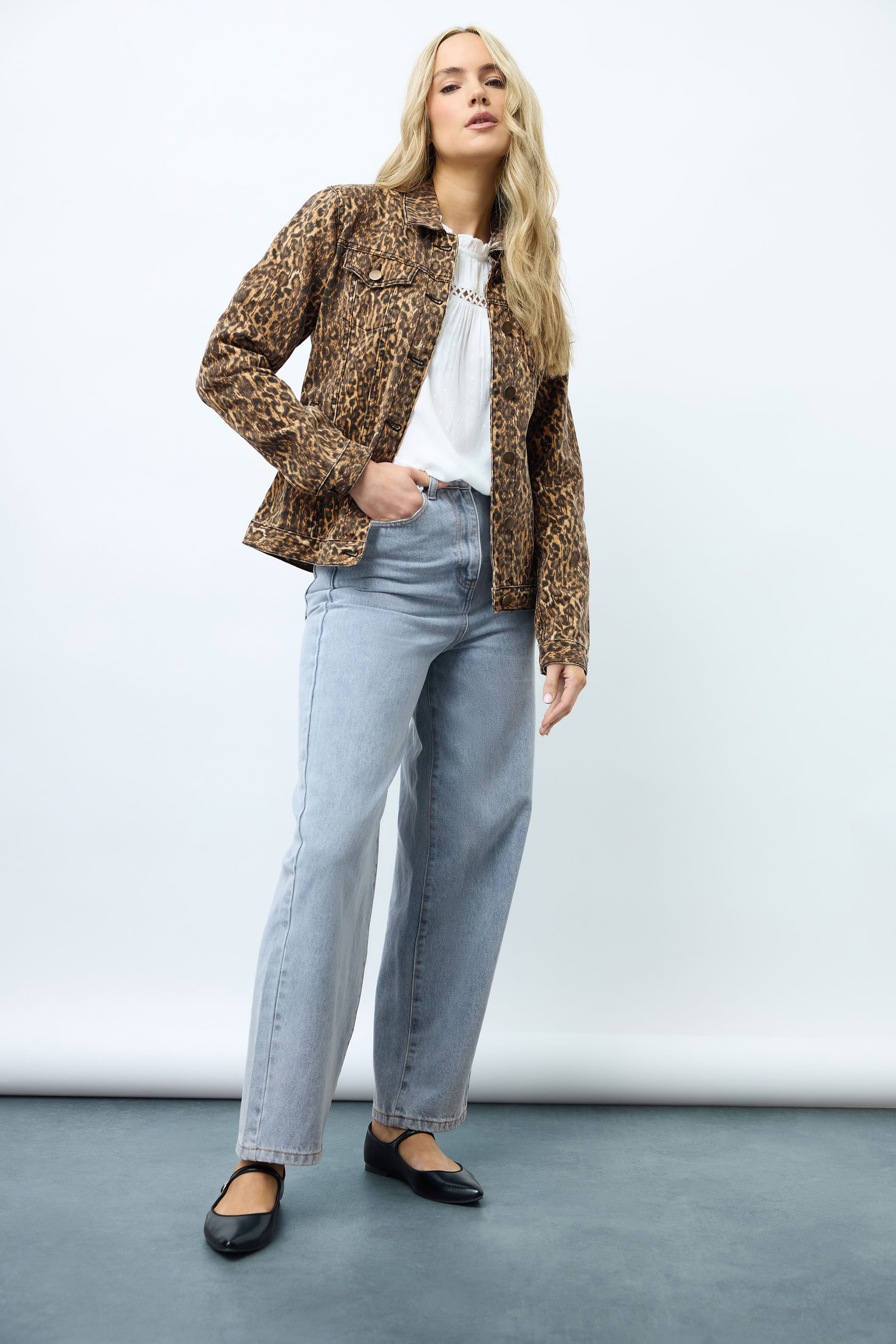 LTS Tall Light Blue Wash Barrel Leg Jeans | Long Tall Sally 1