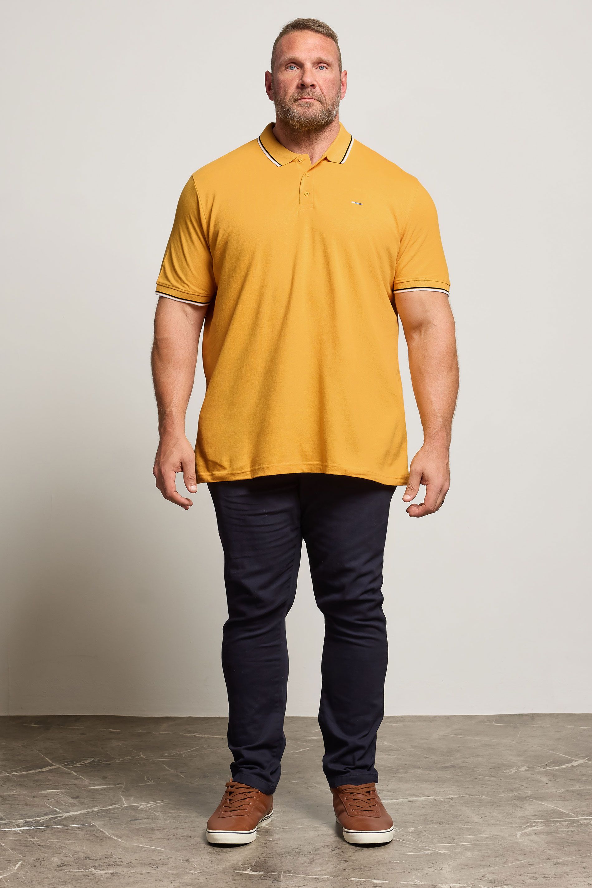 BadRhino Big & Tall Yellow Tipped Polo Shirt | BadRhino 2