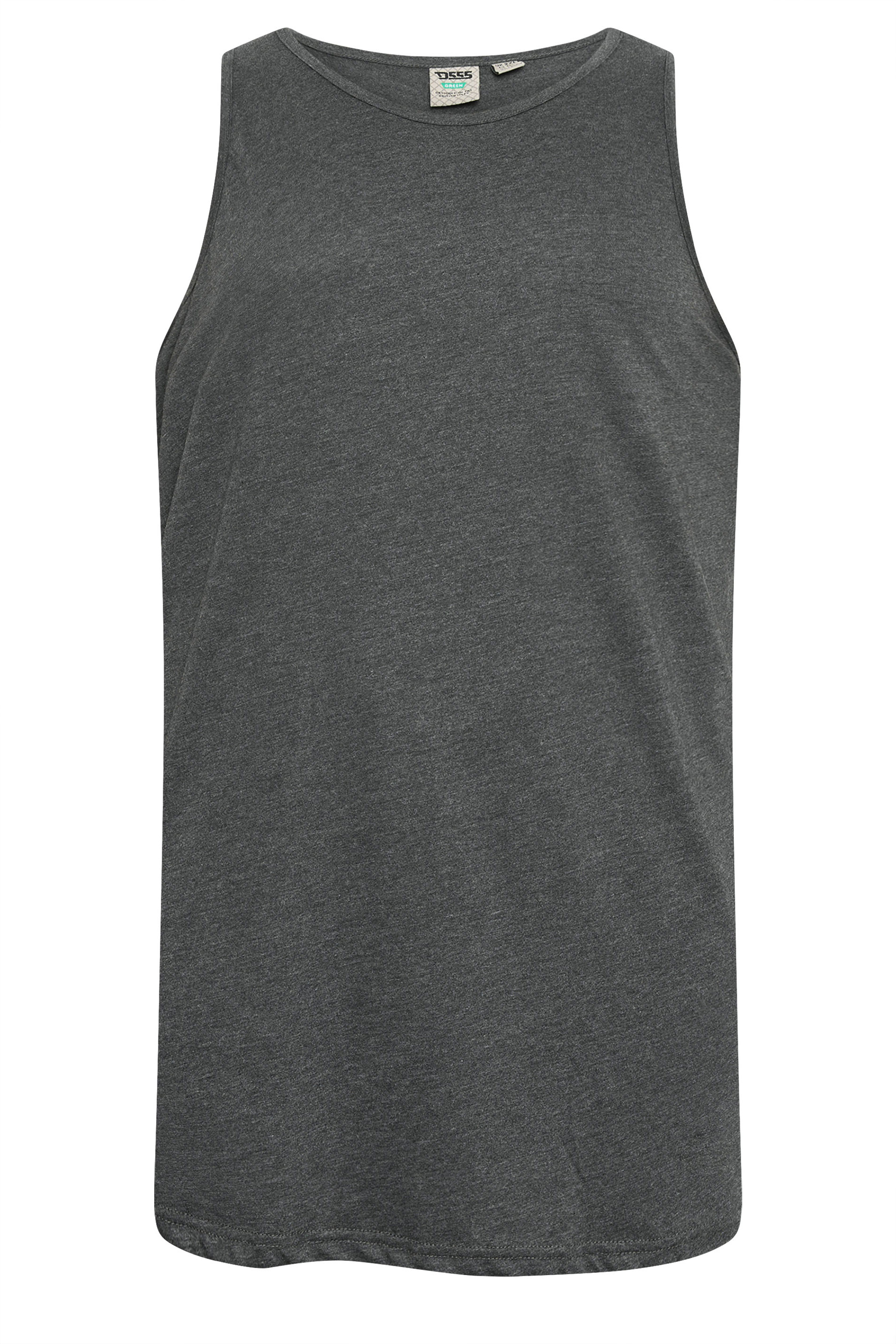 D555 Big & Tall Charcoal Grey Muscle Vest | BadRhino 2
