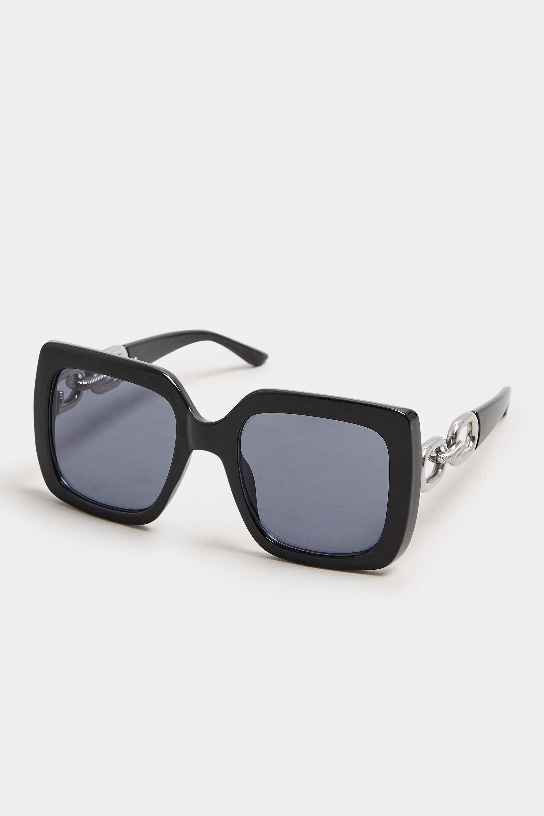 Black Statement Chain Sunglasses | Yours Clothing 2