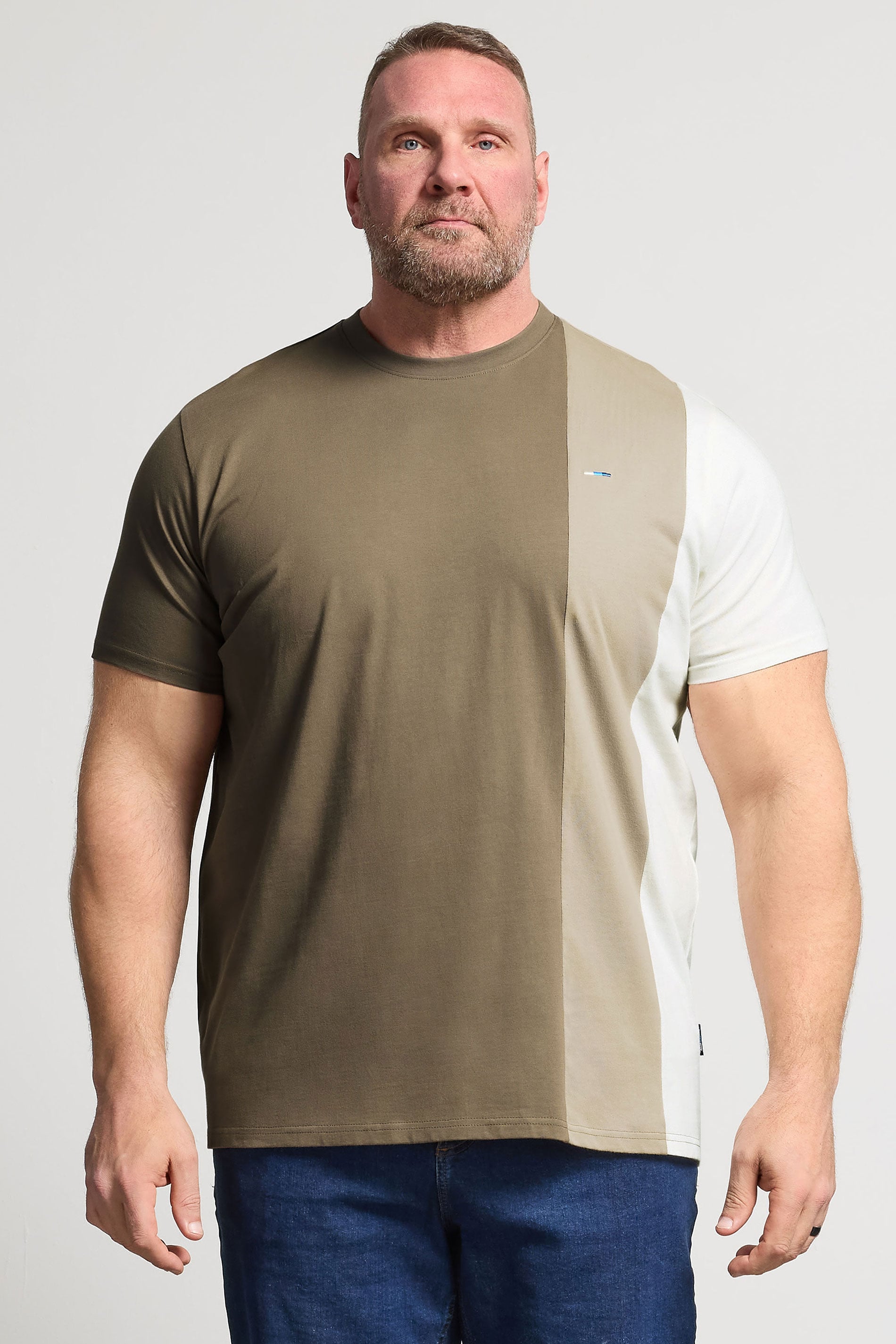 BadRhino Big & Tall Brown Cut & Sew  T-Shirt | BadRhino 1
