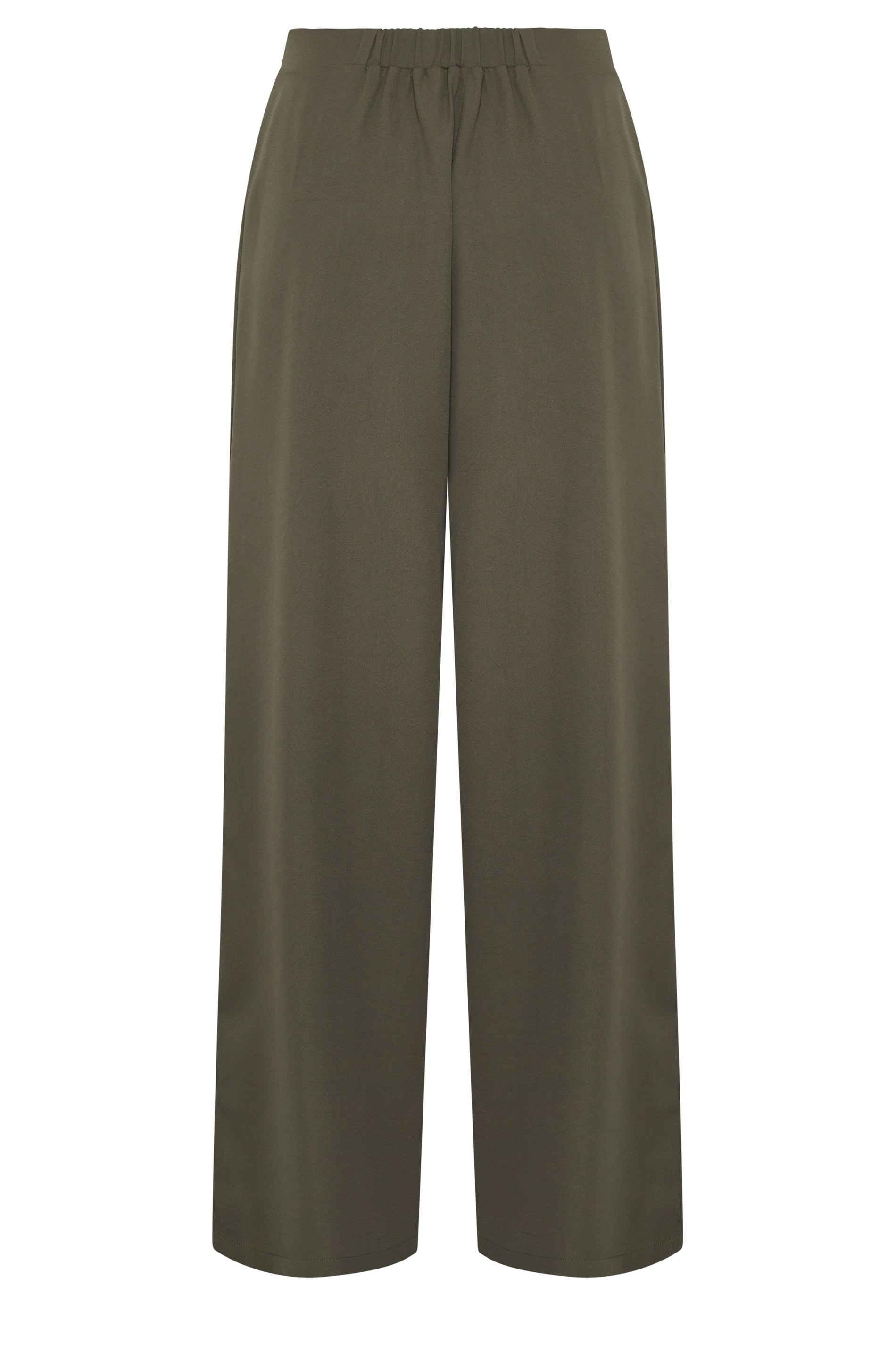 LTS Tall Women's Olive Green Pleated Wide Leg Trousers | Long Tall Sally 6
