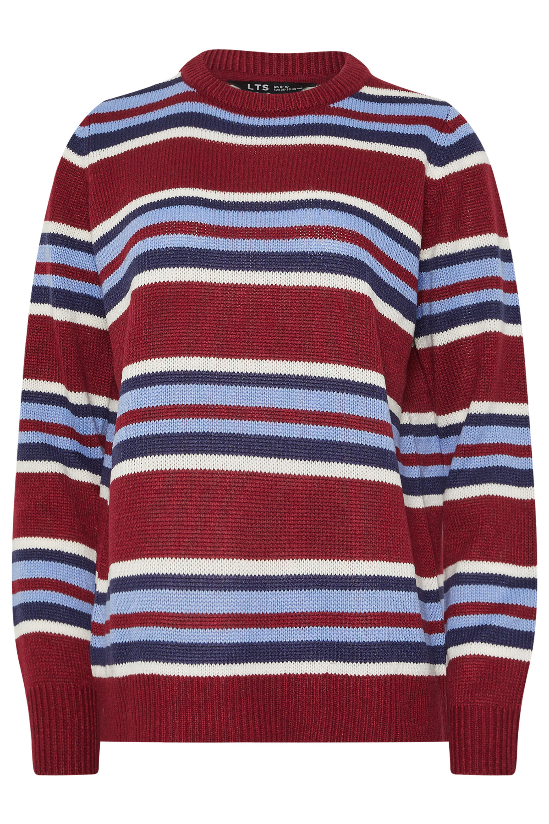 LTS Tall Red Knitted Stripe Jumper | Long Tall Sally 6