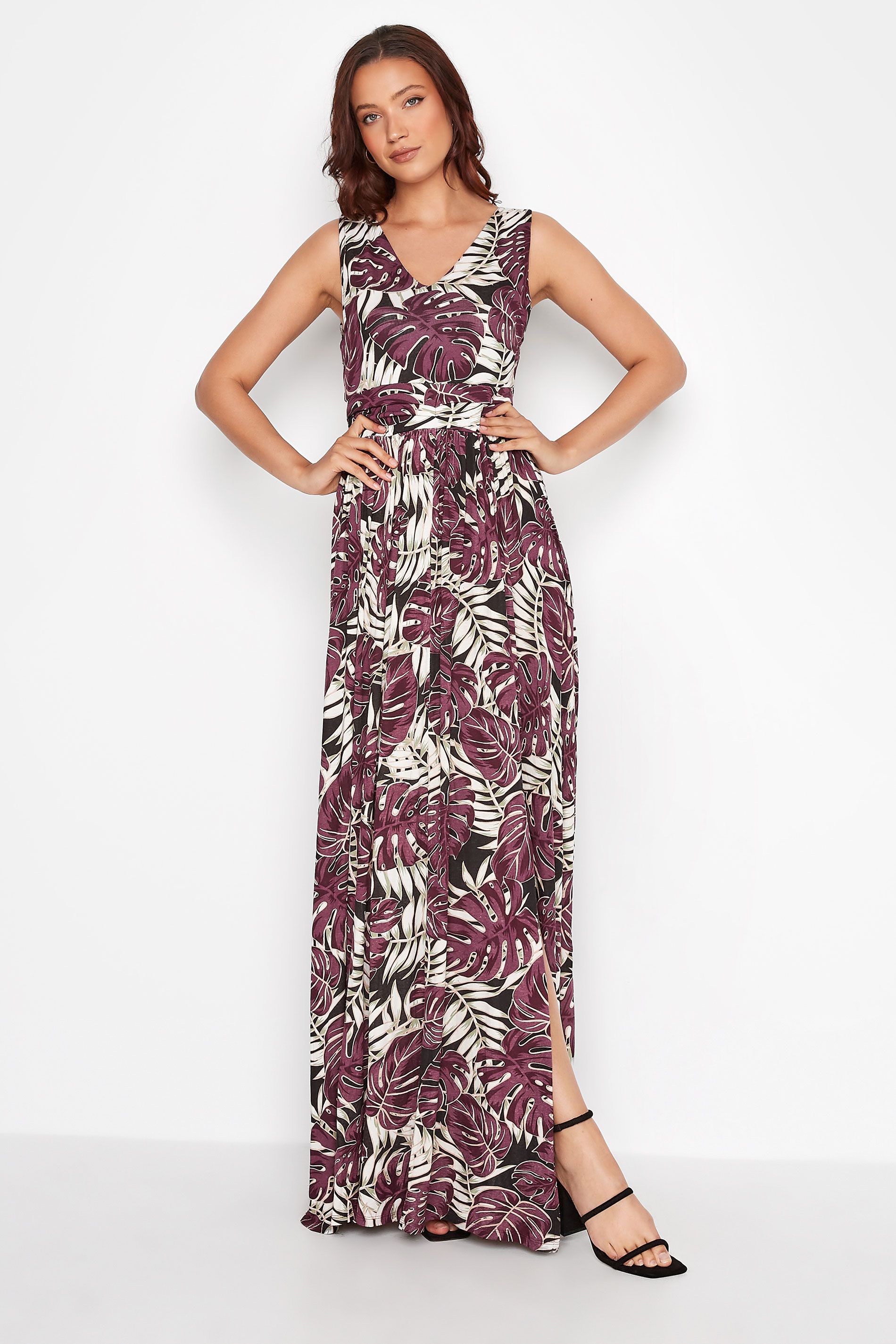 Tall Women's Purple Floral Side Slit Maxi Dress | Long Tall Sally  2