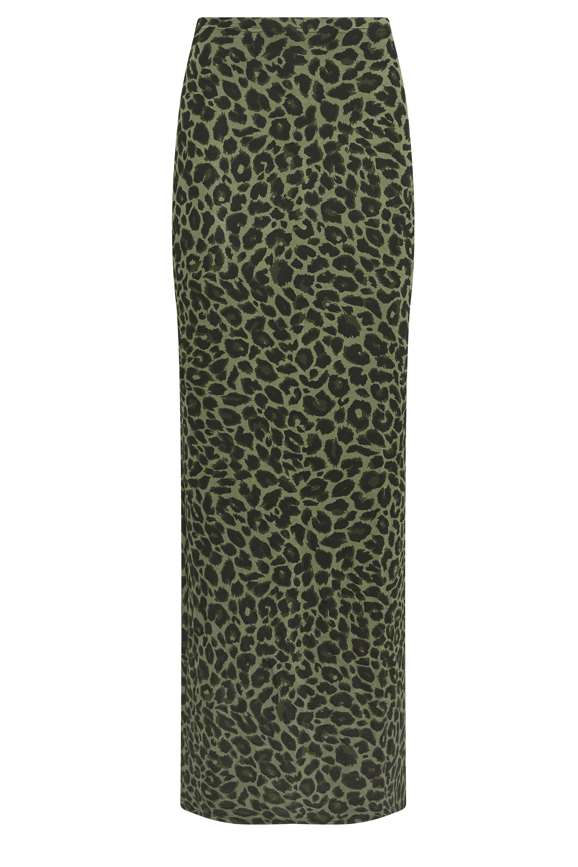 LTS Tall Khaki Green Leopard Print Maxi Skirt | Long Tall Sally