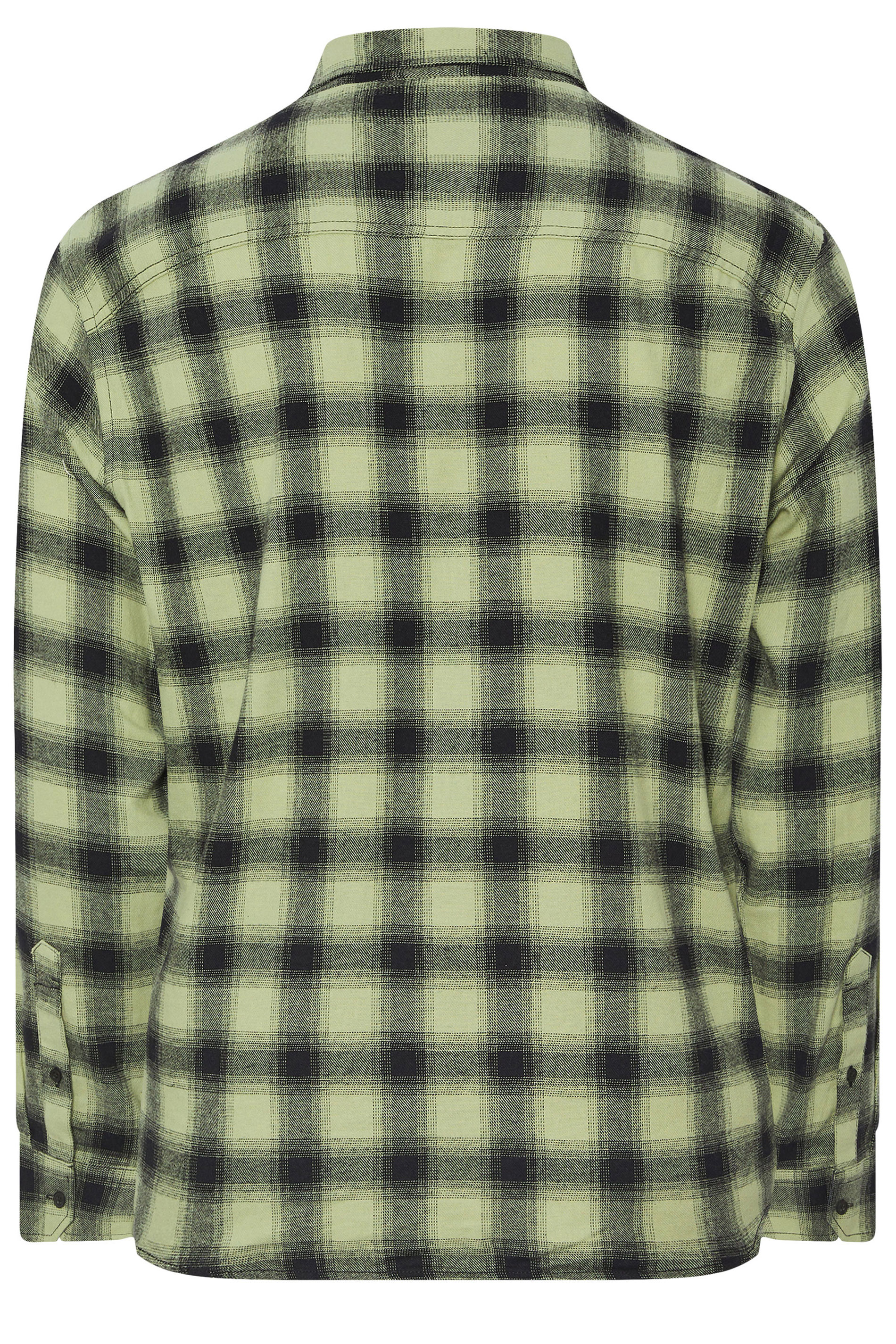 BLEND Big & Tall Sage Green Check Shirt | BadRhino 4